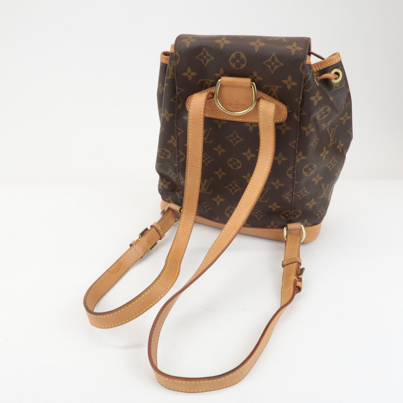 Louis Vuitton Monogram Montsouris MM Back Pack Brown M51136 Used