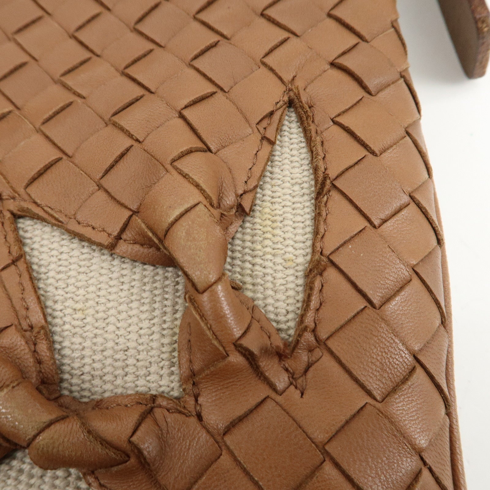 BOTTEGA VENETA Intrecciato Leather Shoulder Bag Brown