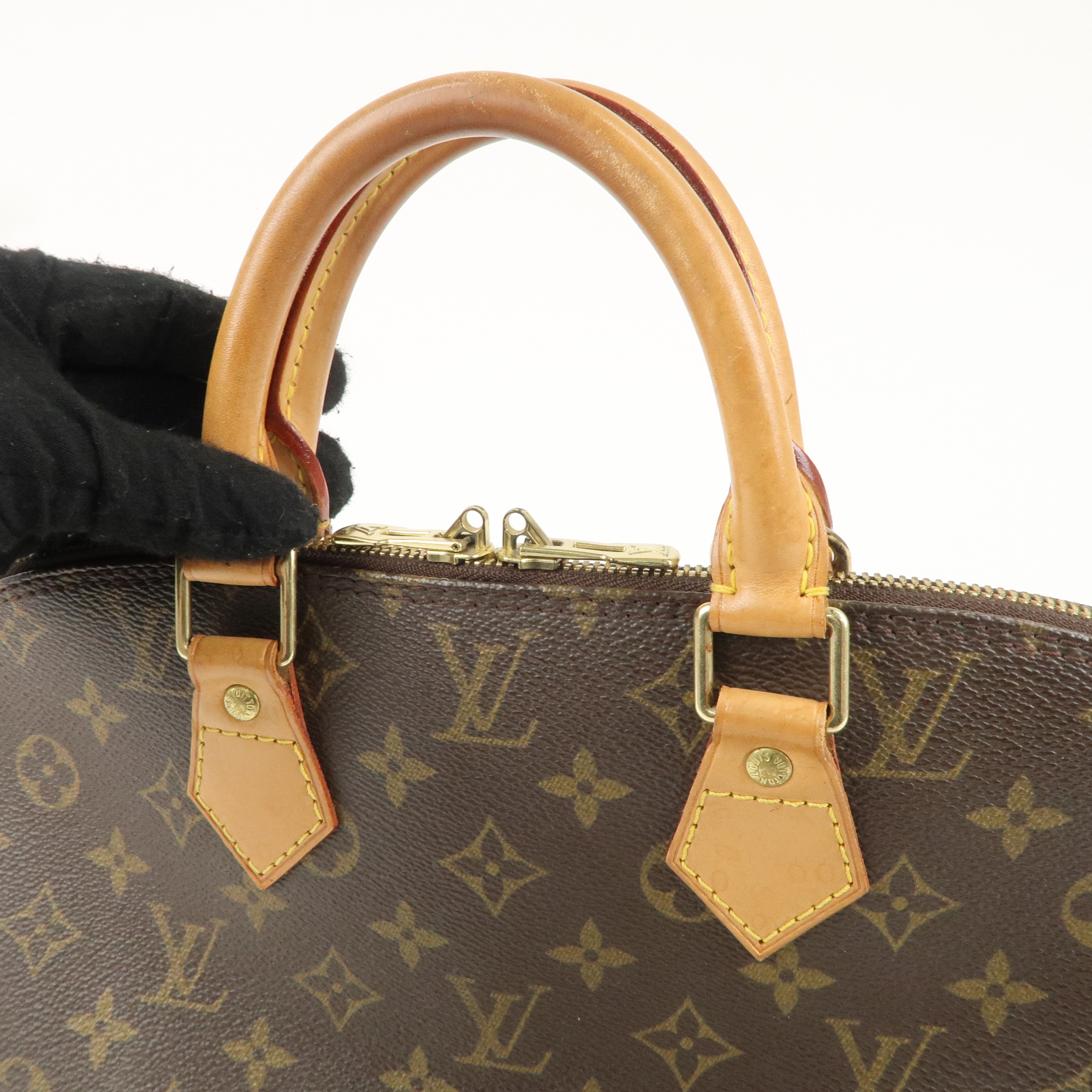 Louis Vuitton Monogram Alma Hand Bag Brown M51130