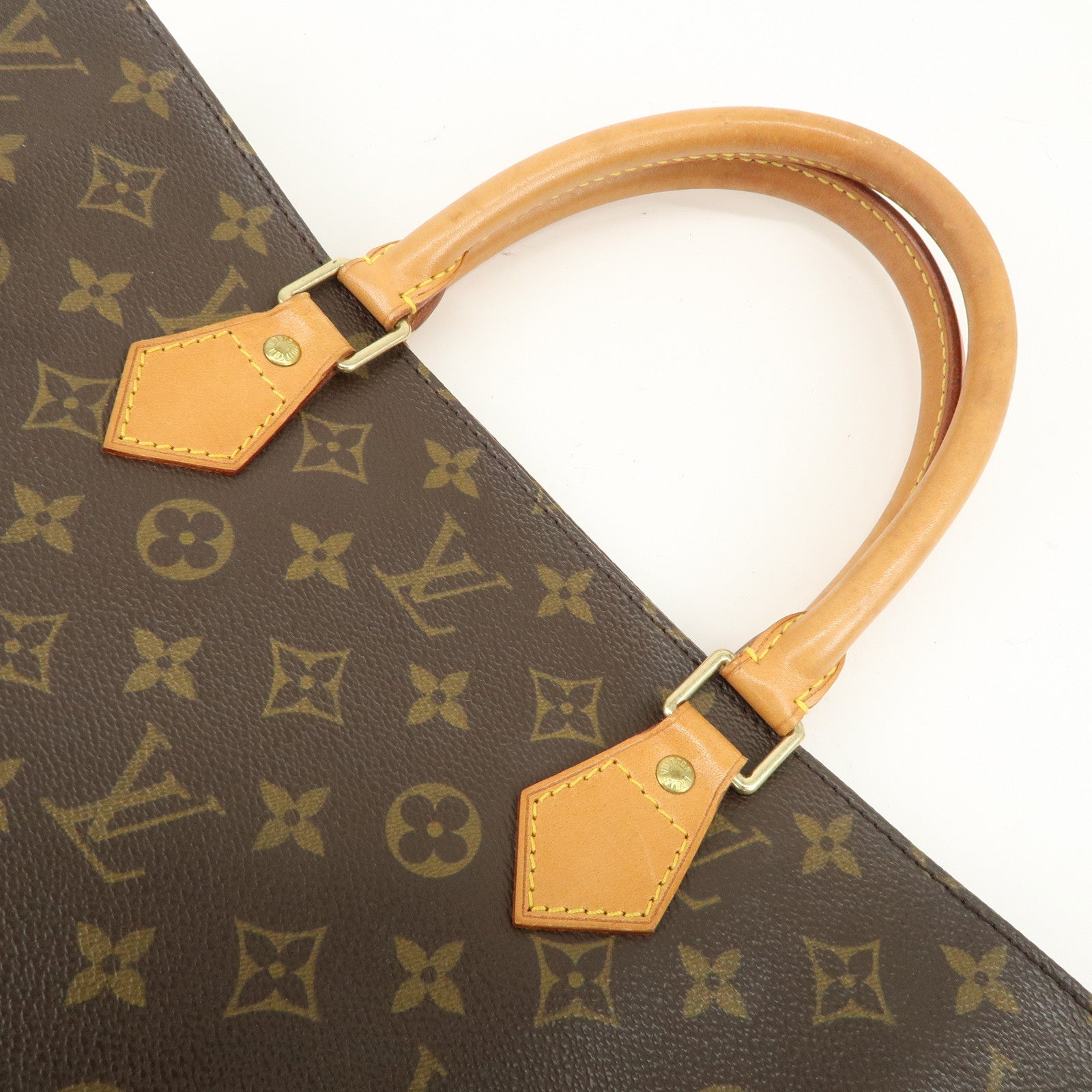 Louis Vuitton Monogram Sac Plat Hand Bag Brown M51140