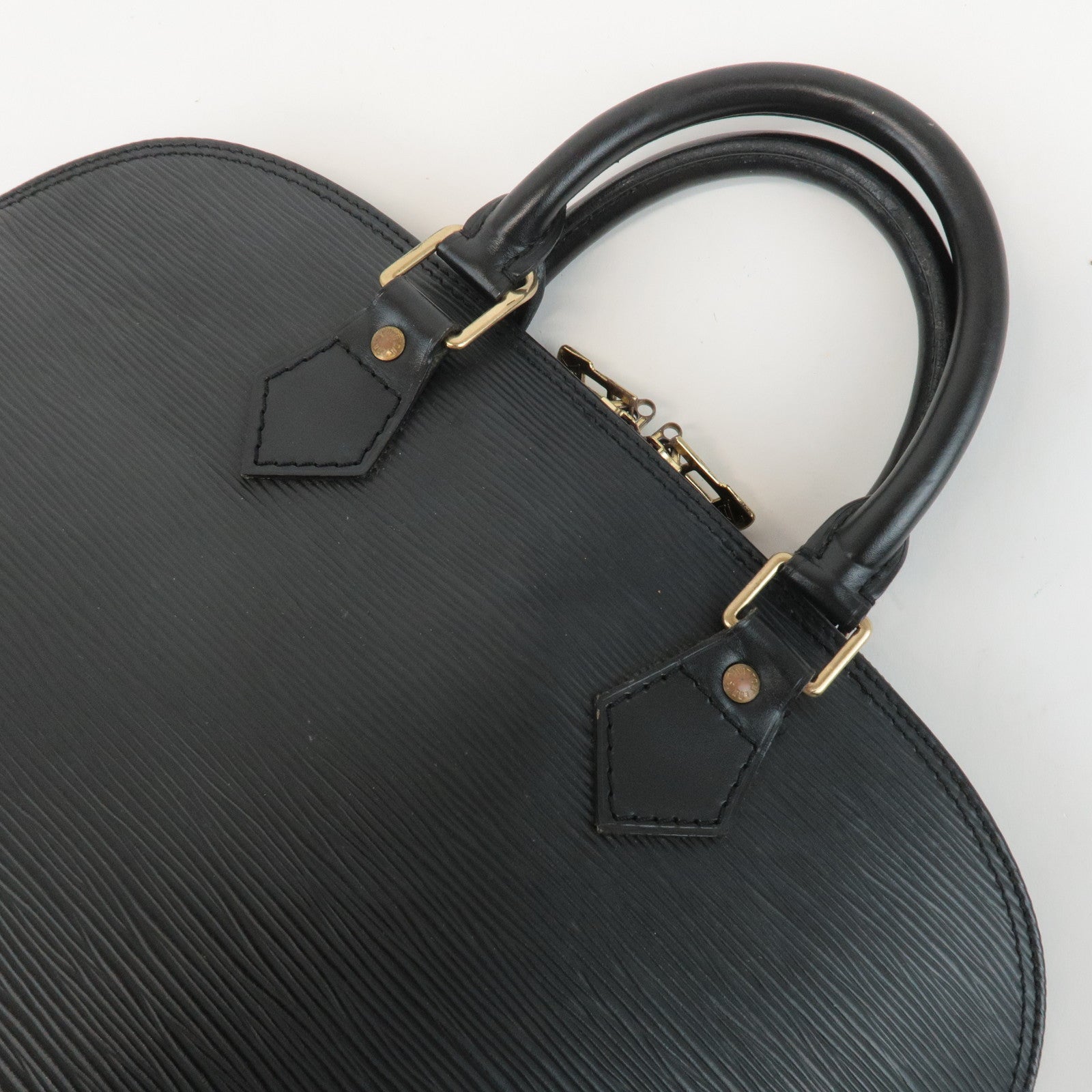 Louis Vuitton Epi Alma Hand Bag Noir Black Gold Hardware M52142 Used