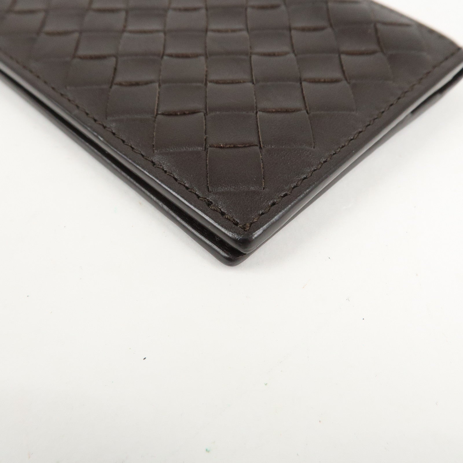 BOTTEGA VENETA Intrecciato Leather Card Case Brown 120701 V4651