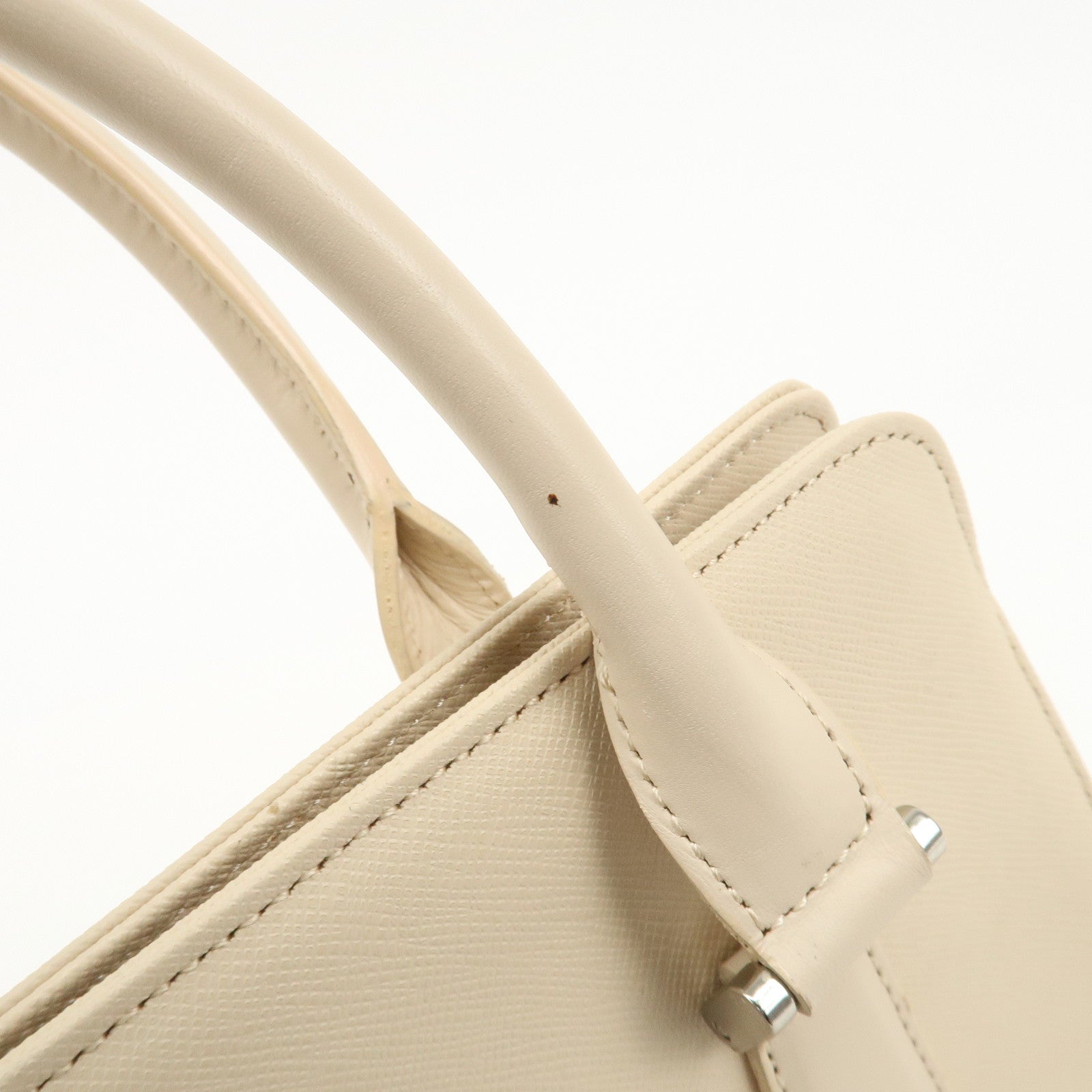 BURBERRY Leather Hand Bag Beige