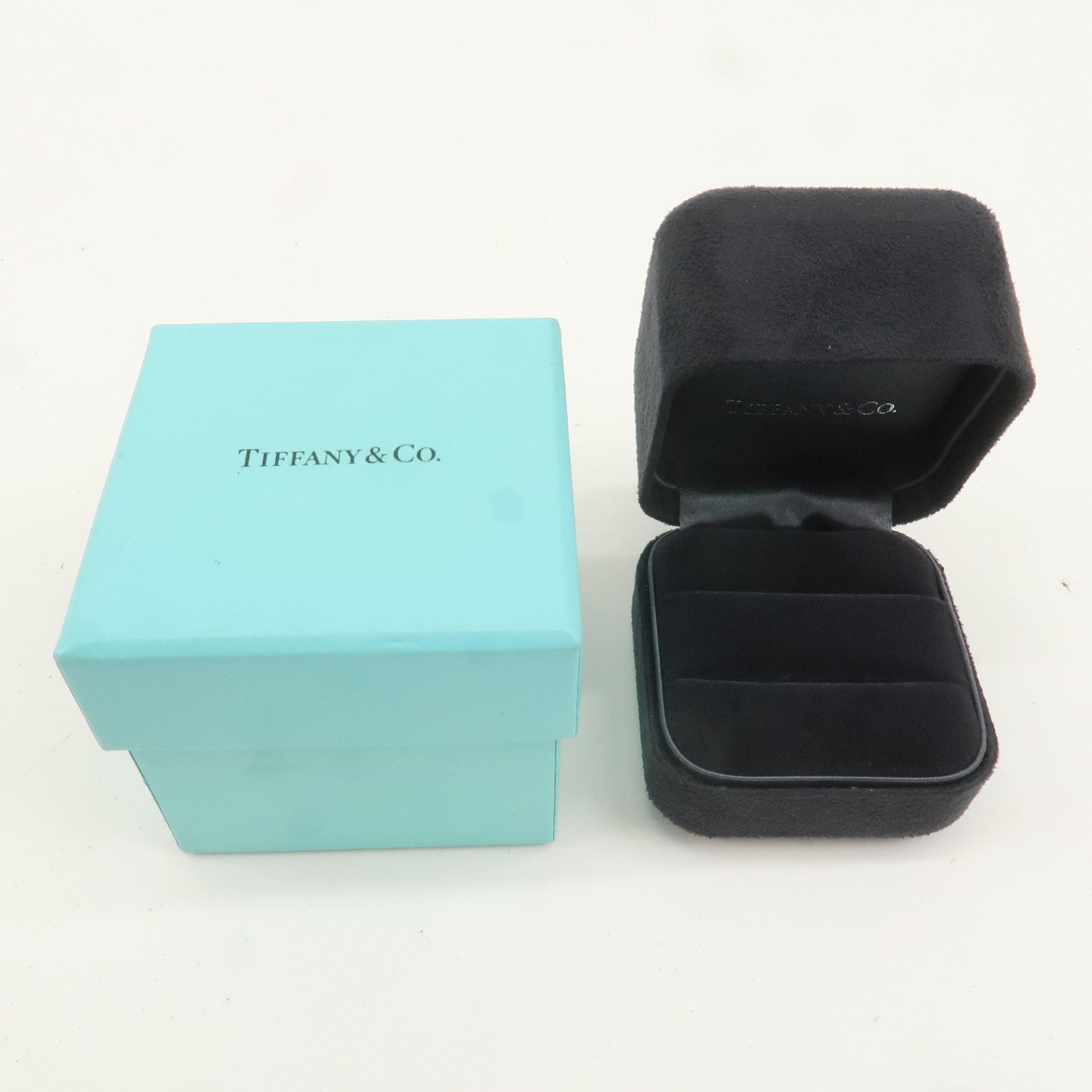 Tiffany&Co. Set of 2 Jewelry Box For Pair Rings Tiffany Blue