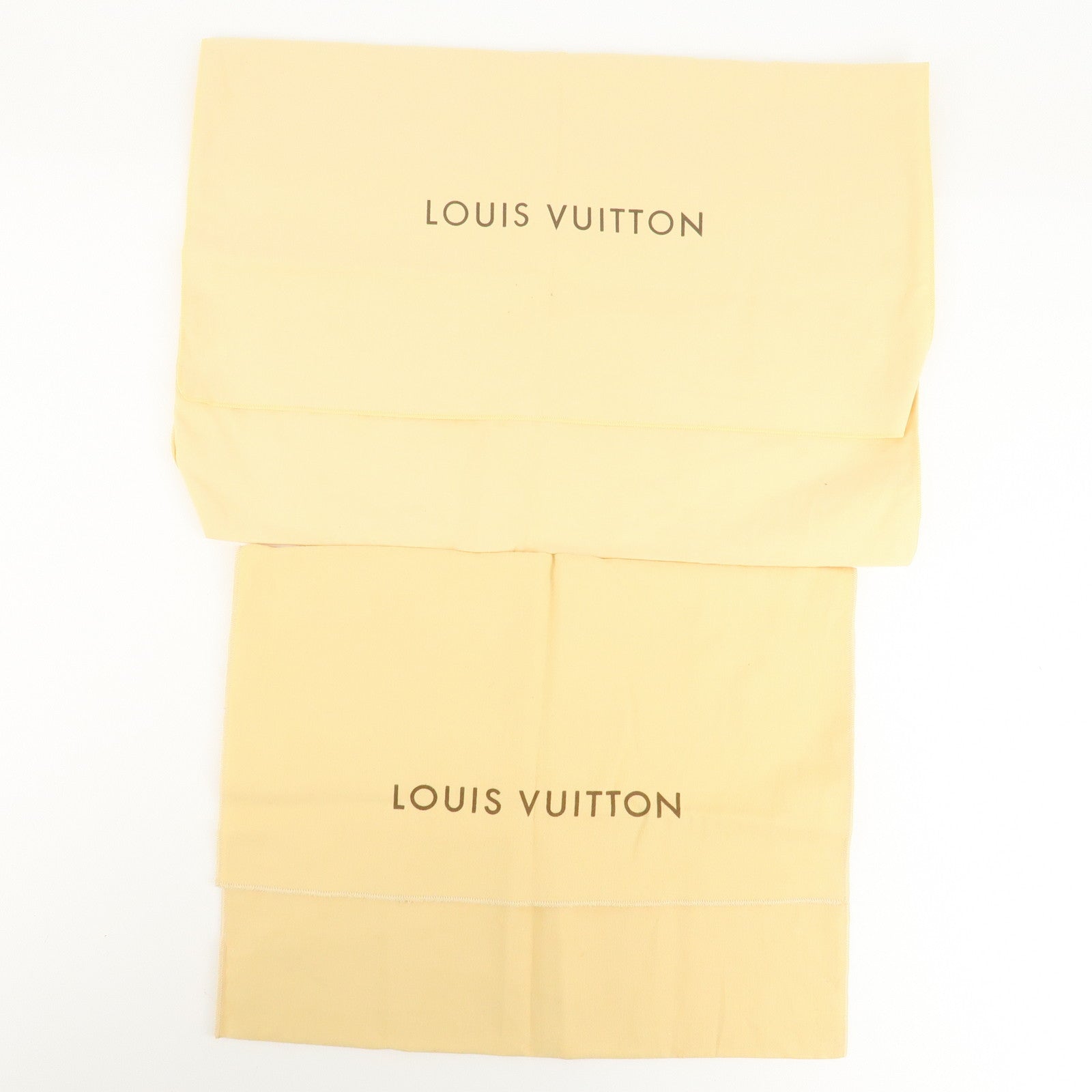 Louis Vuitton Set of 10 Dust Bag Storage Bag Flap Style Beige Used