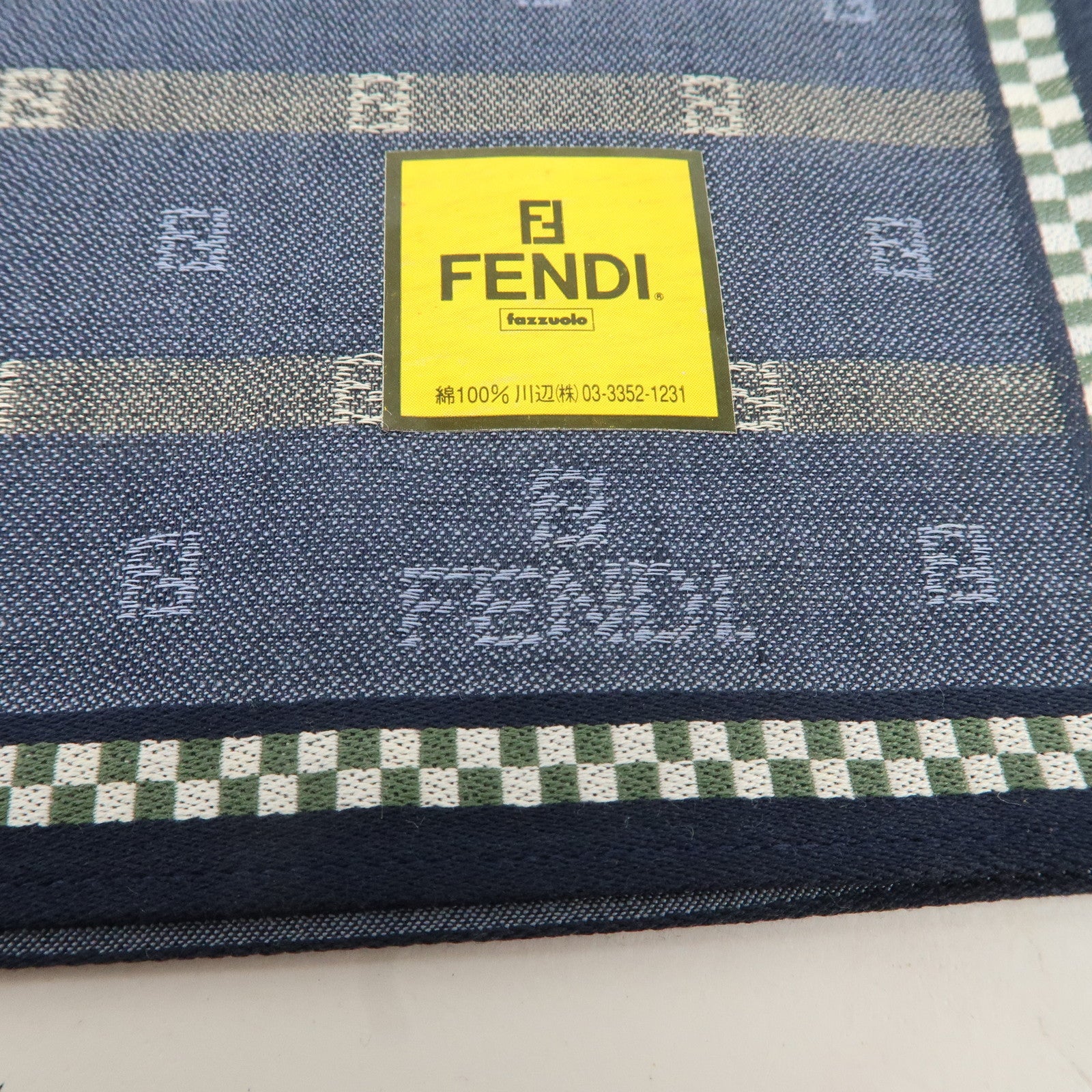 FENDI Set of 5 Cotton 100% Multi-color Handkerchief Used