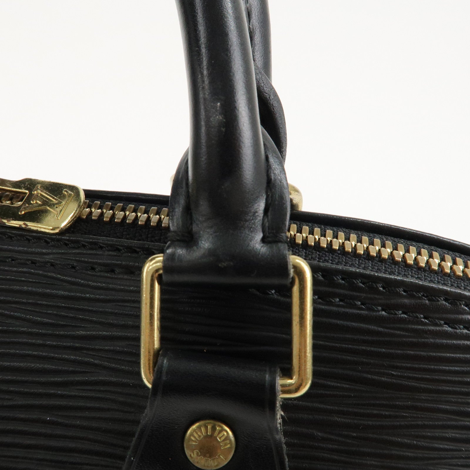 Louis Vuitton Epi Alma PM Hand Bag Noir Black M52142 Used