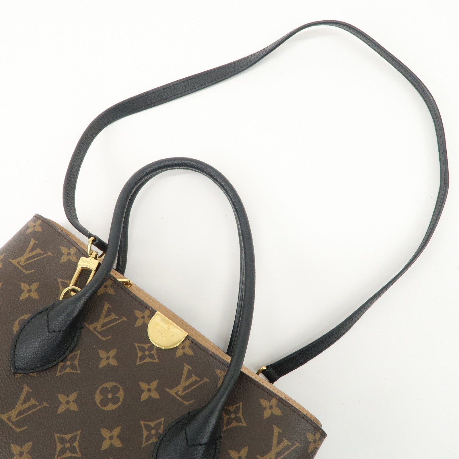 Louis Vuitton Monogram Flandrin 2Way Hand Bag Black Noir M41595 Used