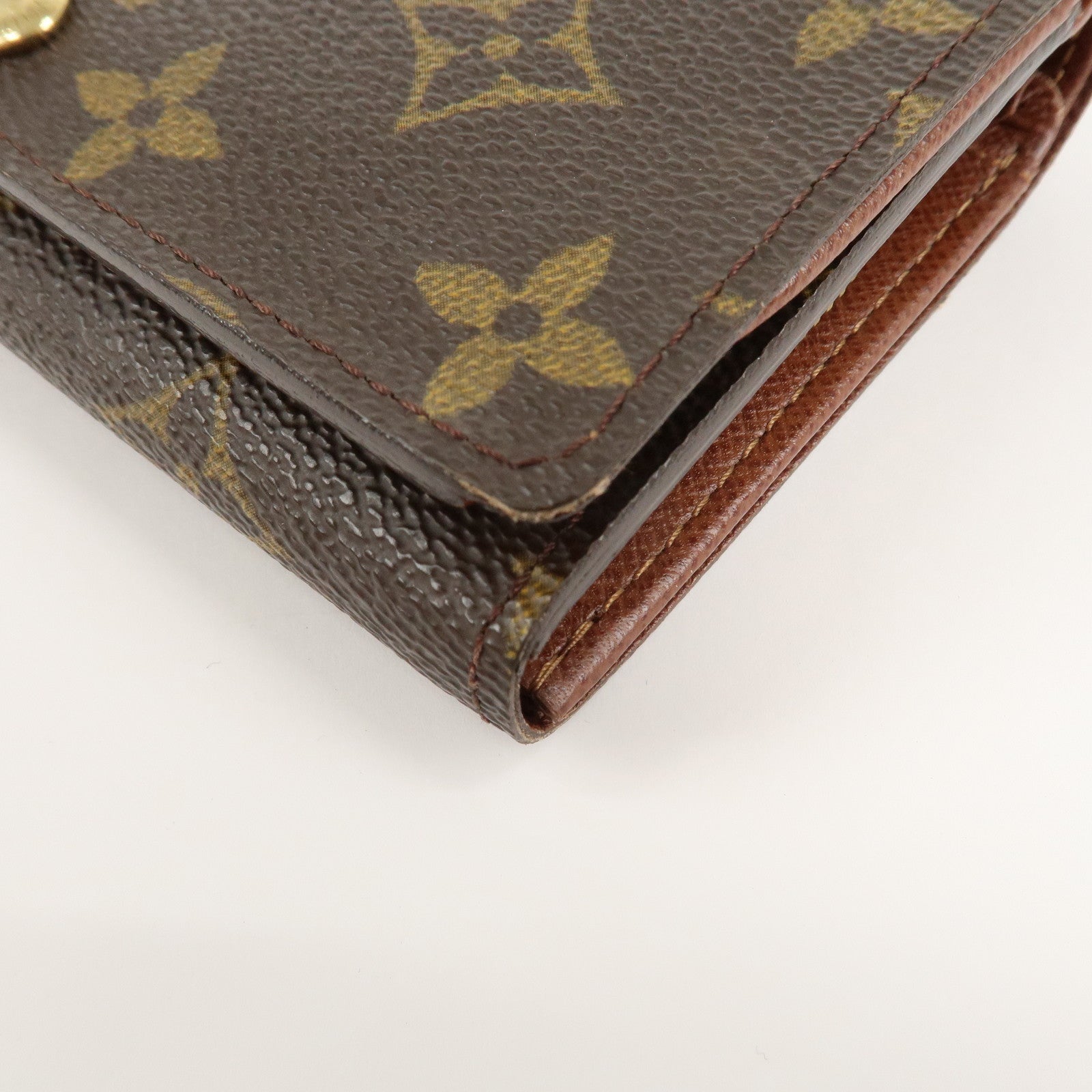 Louis Vuitton Monogram Porte Monnaie Billets Tresor Wallet M61730 Used