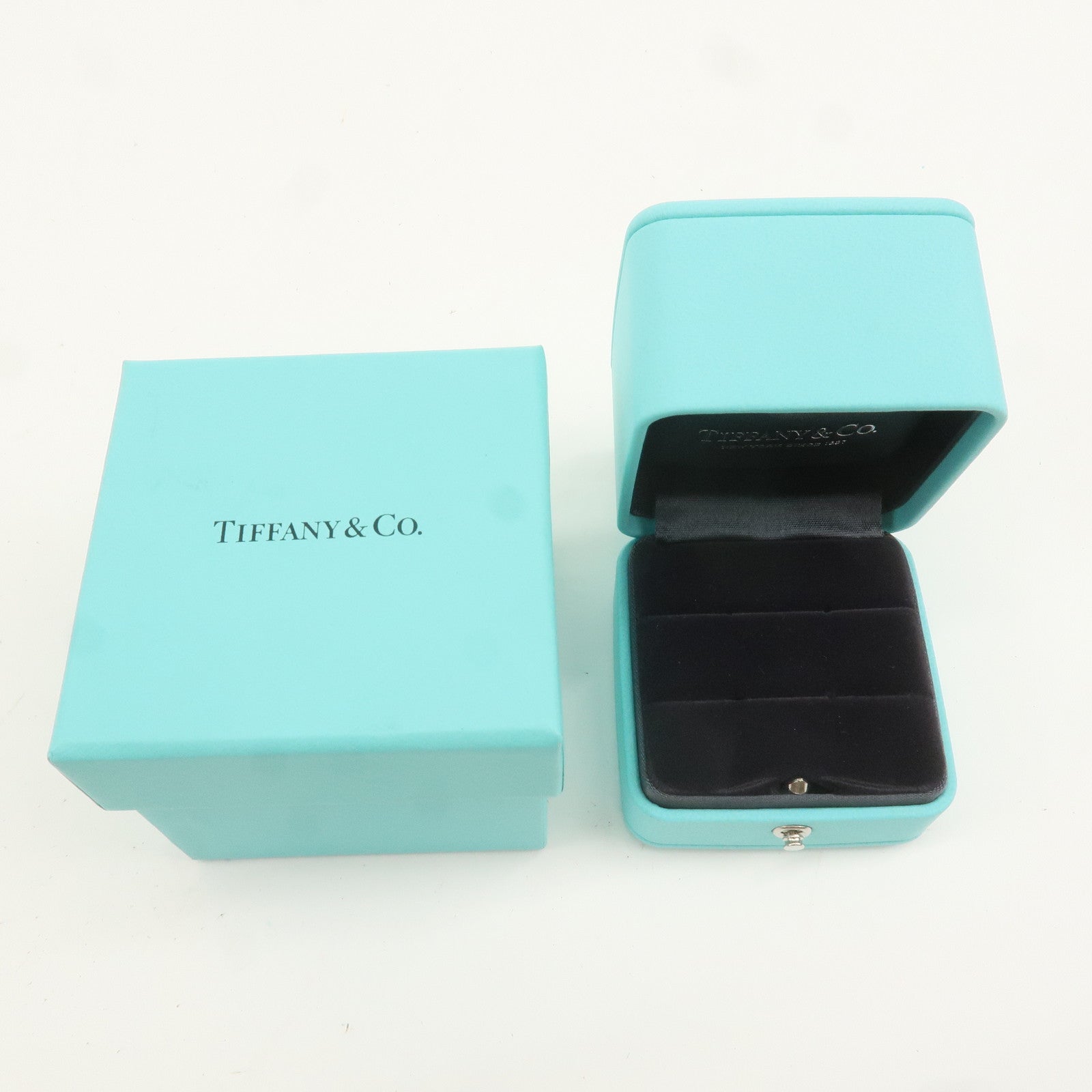 Tiffany&Co. Set of 2 Jewelry Box For Pair Rings Tiffany Blue