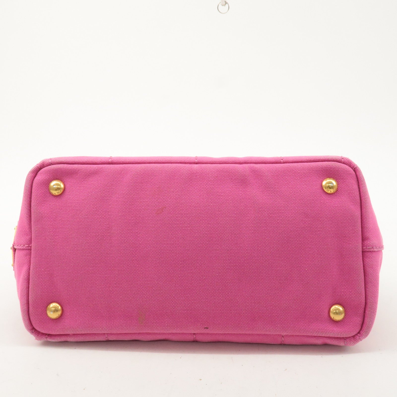 PRADA Canapa Mini Canvas 2Way Bag Hand Bag Pink B2439G