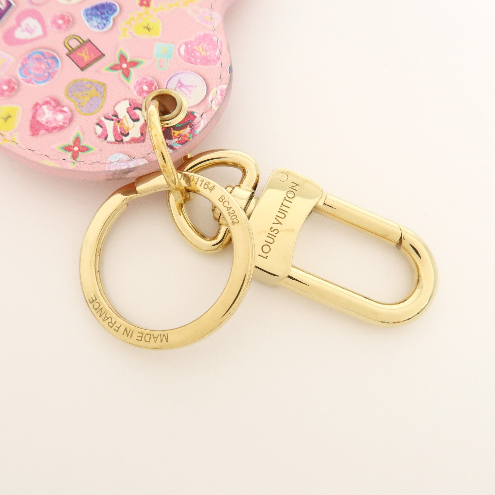 Louis Vuitton Monogram Vernis Porte Cles Love Lock Heart M01164 Used