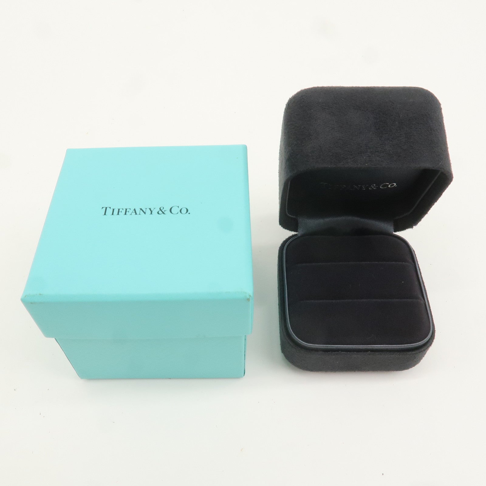 Tiffany&Co. Set of 2 Jewelry Box For Pair Rings Tiffany Blue