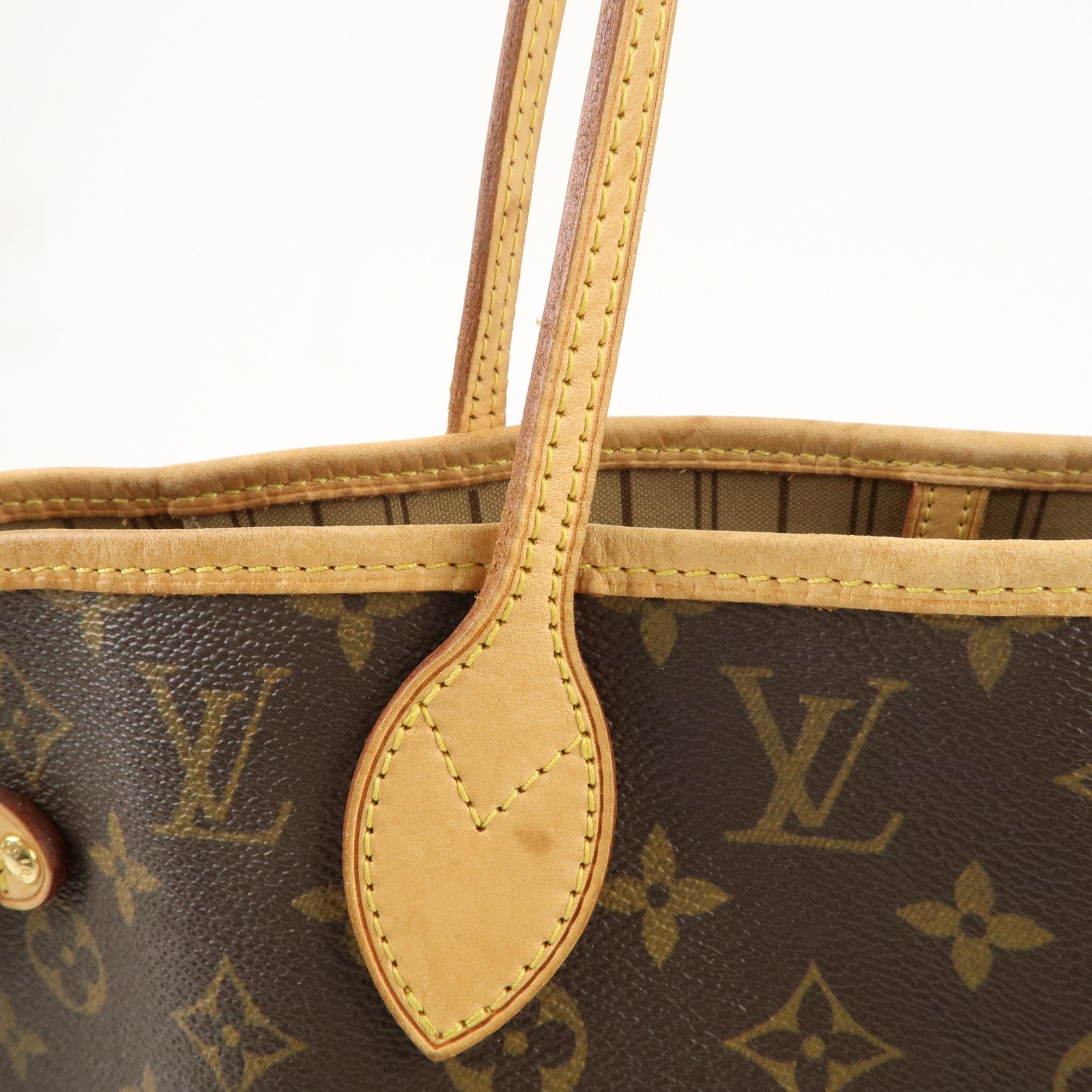 Louis Vuitton Monogram Neverfull MM Tote Bag Brown M40156