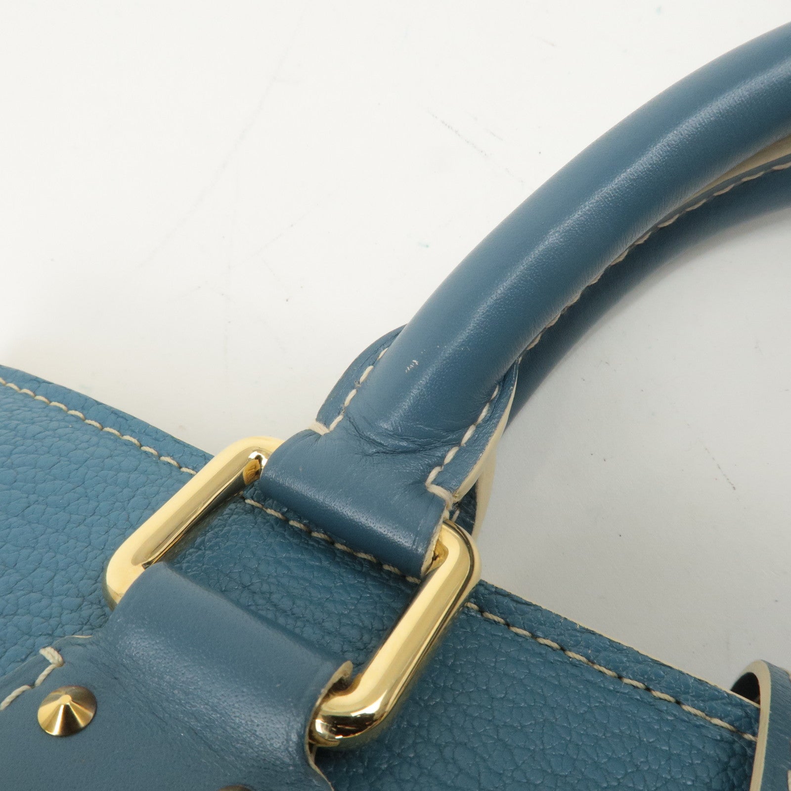 Louis Vuitton Suhali Leather Epanoui GM Hand Bag Light Blue