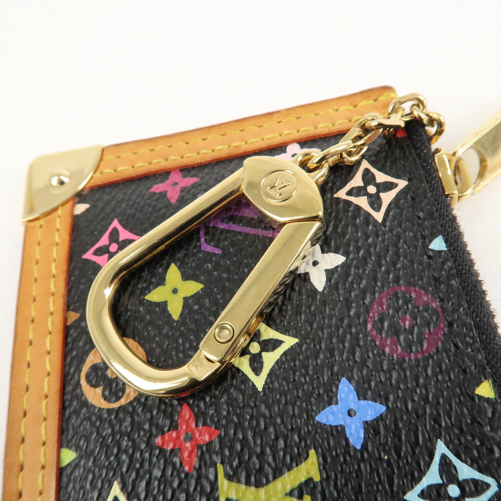 Louis Vuitton Monogram Multi Color Pochette Cles Noir M92654 Used