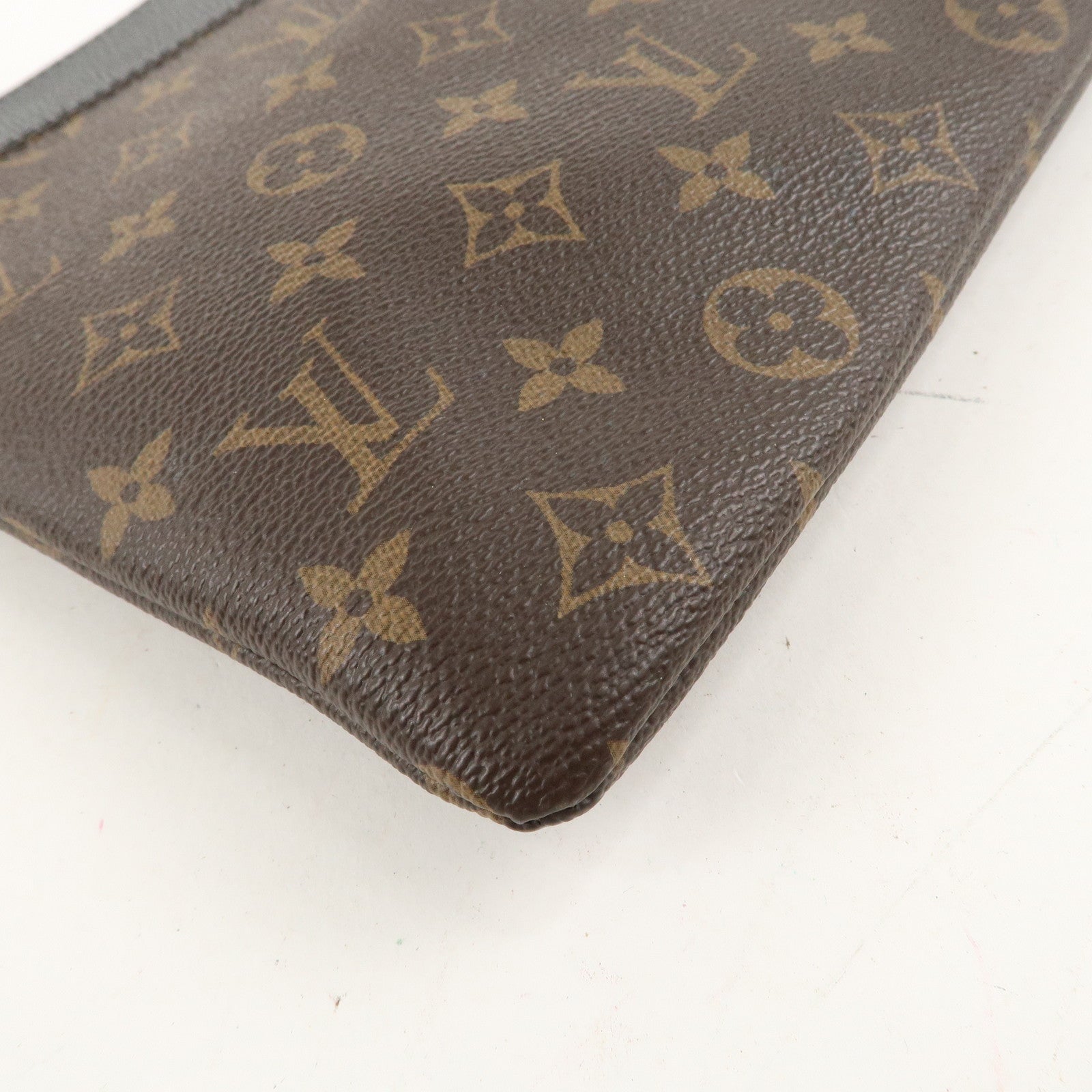 Louis Vuitton Monogram Daily Pouch Clutch Bag Noir Brown M62048