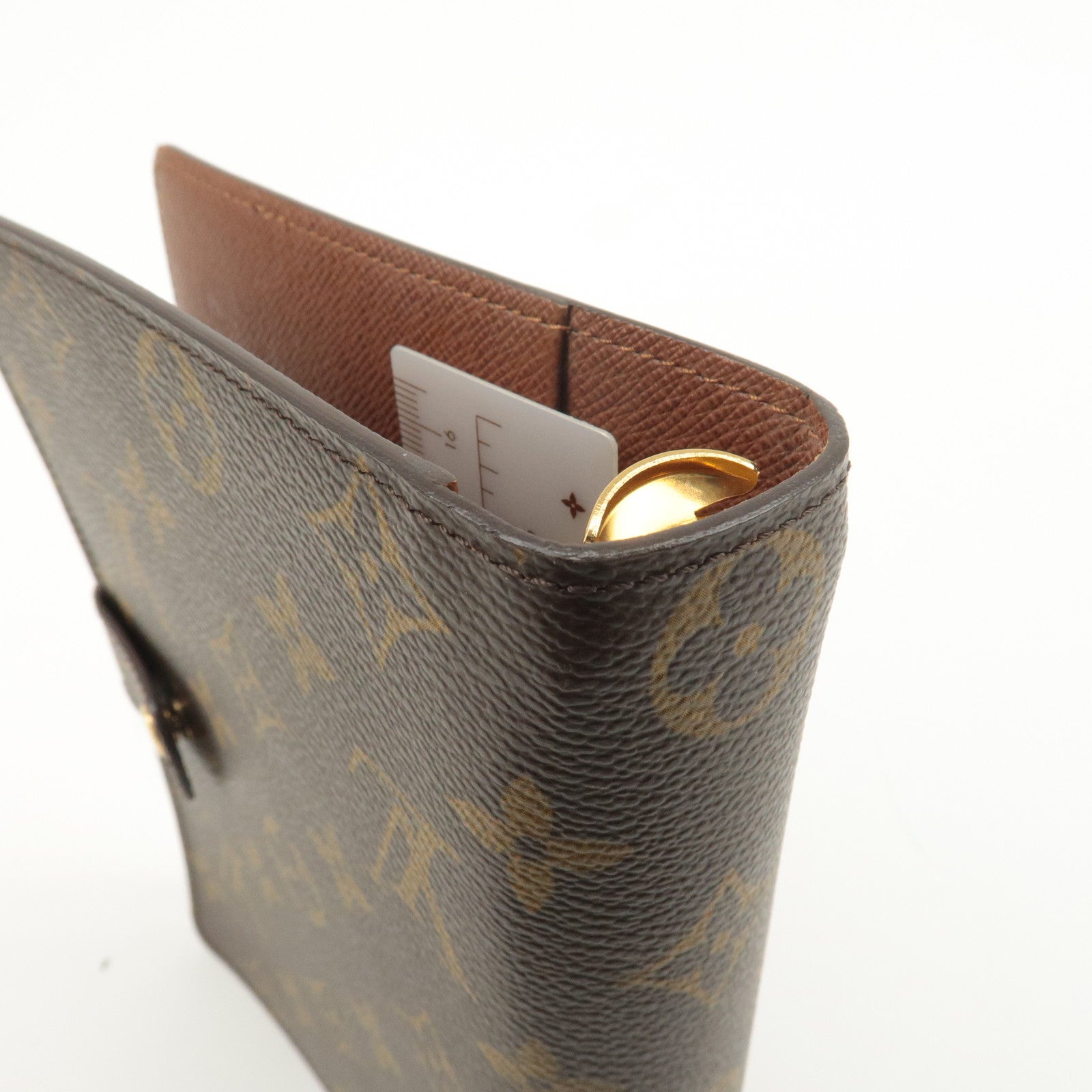 Louis Vuitton Monogram Agenda MM Planner Cover Brown R20105