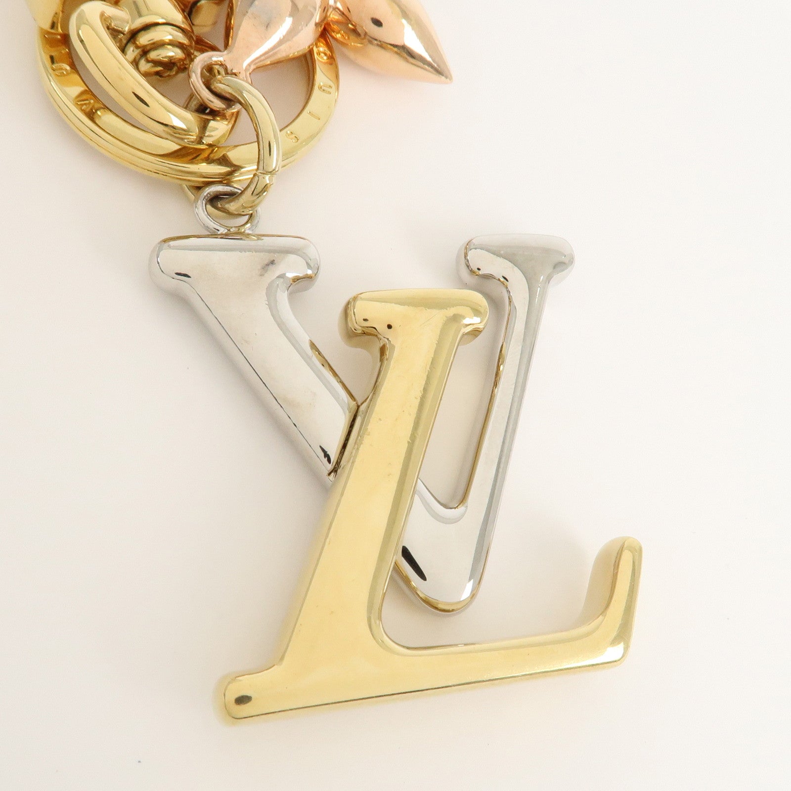 Louis Vuitton LV New Wave Key Chain Key Charm Gold M68449 Used