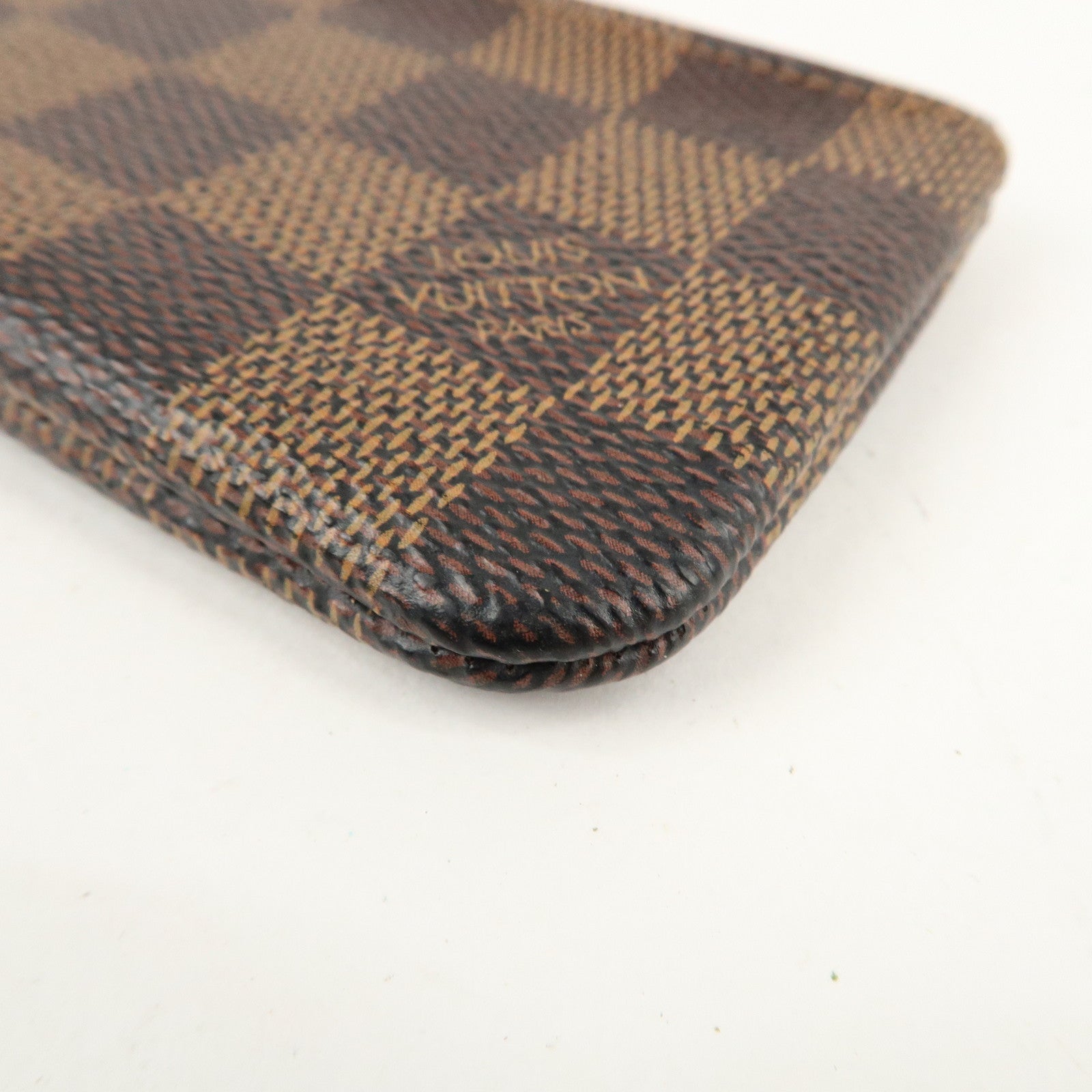 Louis Vuitton Damier Pochette Cles Coin Case Brown N62658 Used