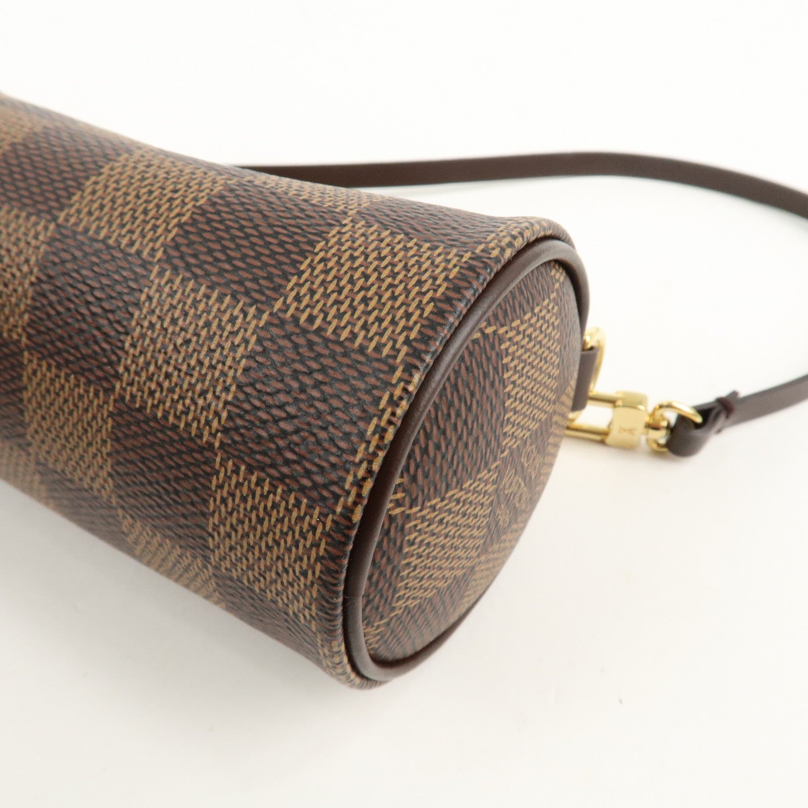 Louis Vuitton Damier Ebene Mini Pouch for Papillon Bag Brown Used