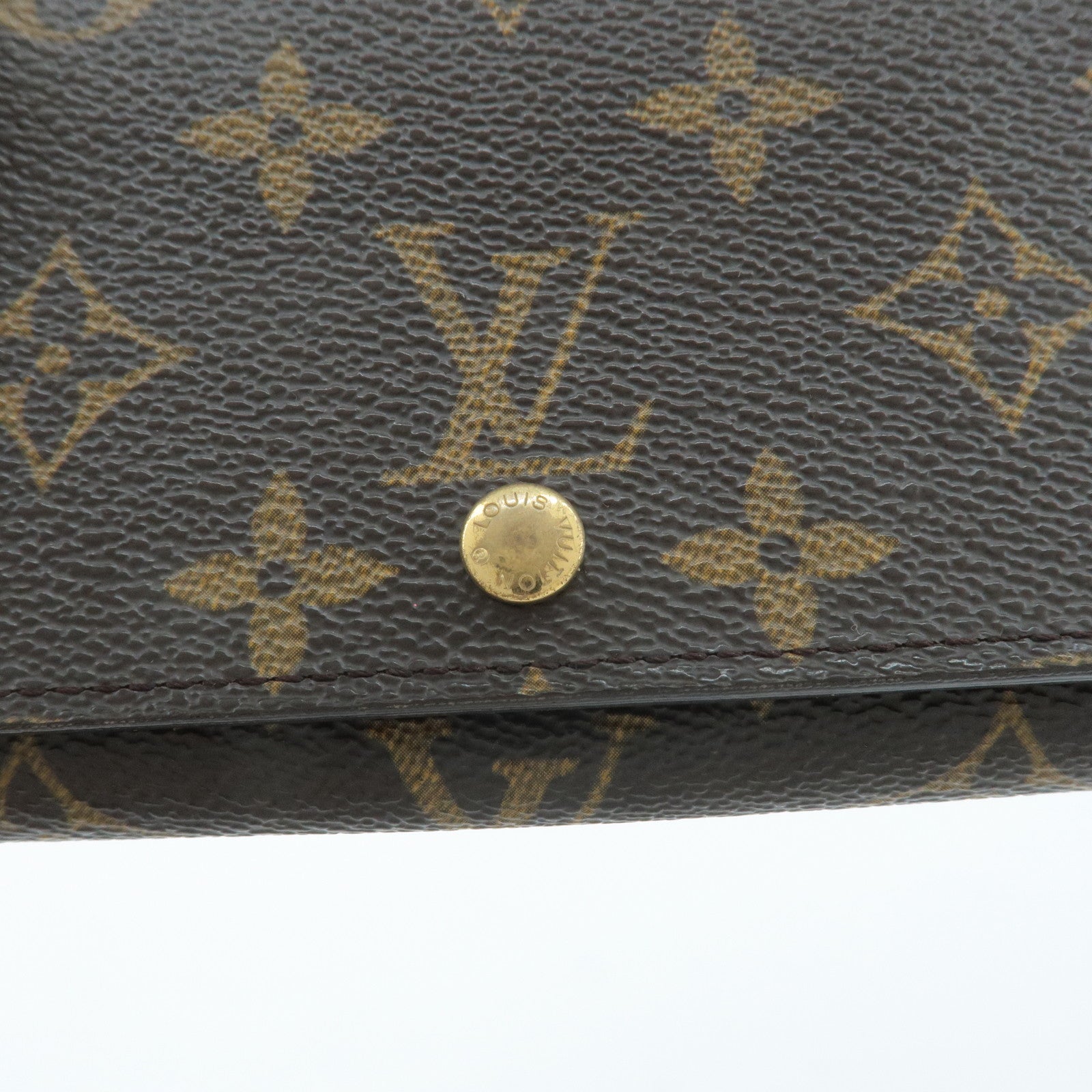 Louis Vuitton Set of 2 Monogram Porte Monnaie Portefeuil Wallet Used