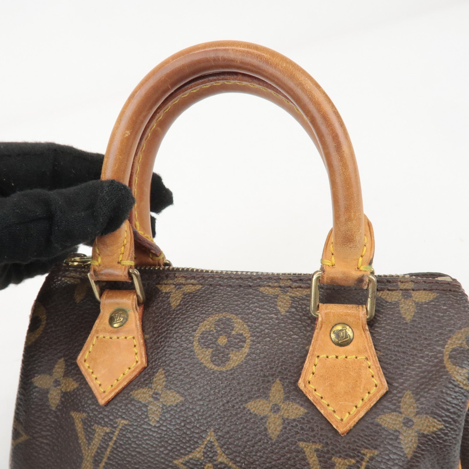 Louis Vuitton Monogram Mini Speedy Hand Bag Brown M41534 Used