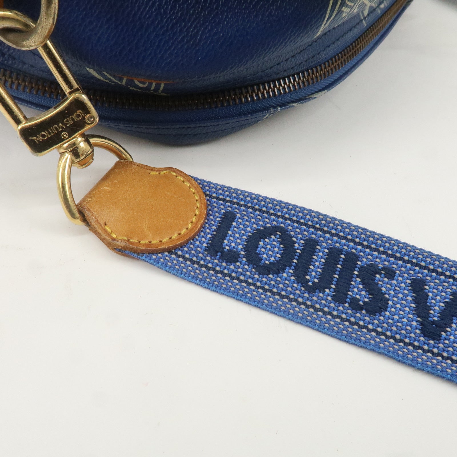 Louis Vuitton Sac Cowes LV Cup Monogram Shoulder Bag Blue M80008