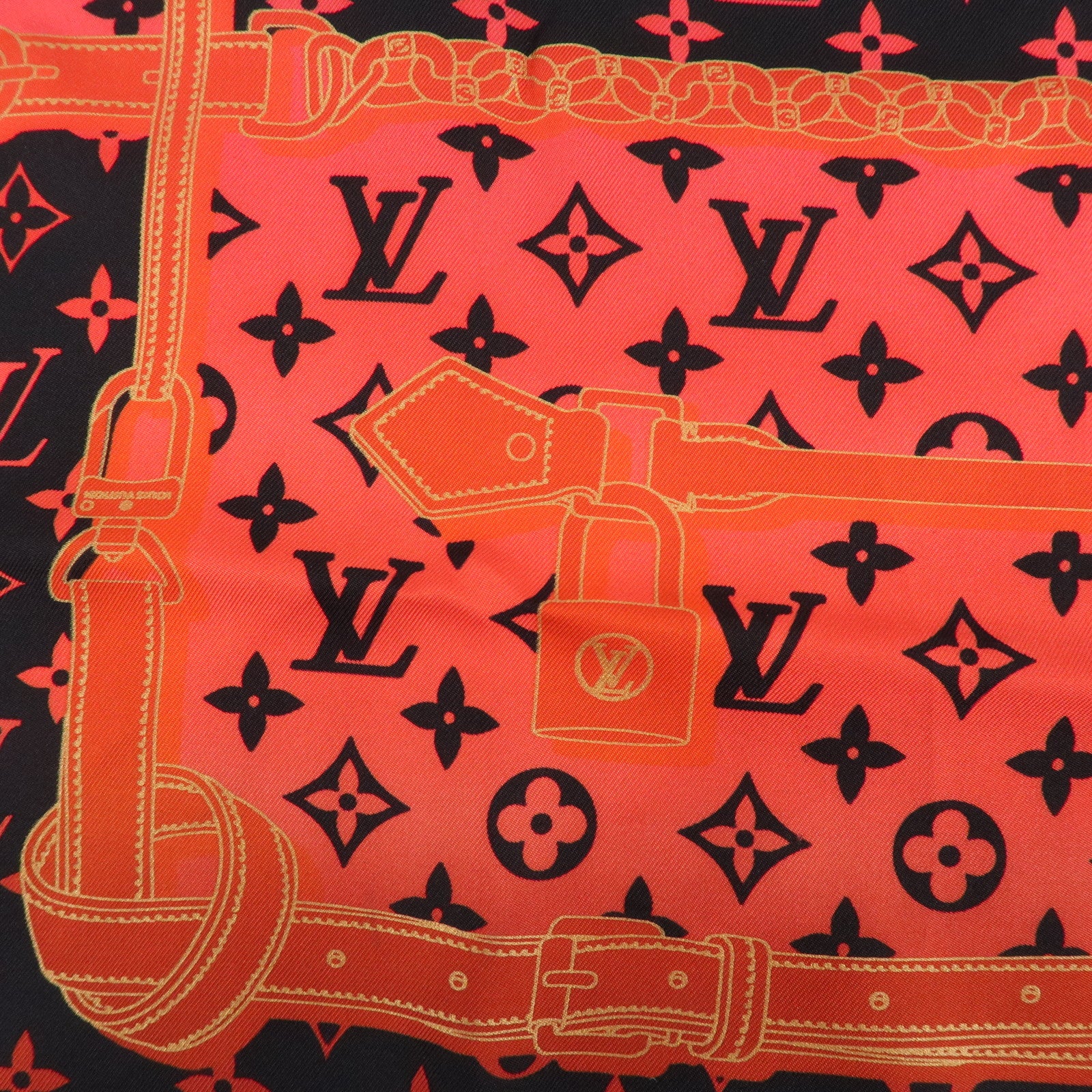 Louis Vuitton Carre Rising Confidential Silk Scarf M76145 Used