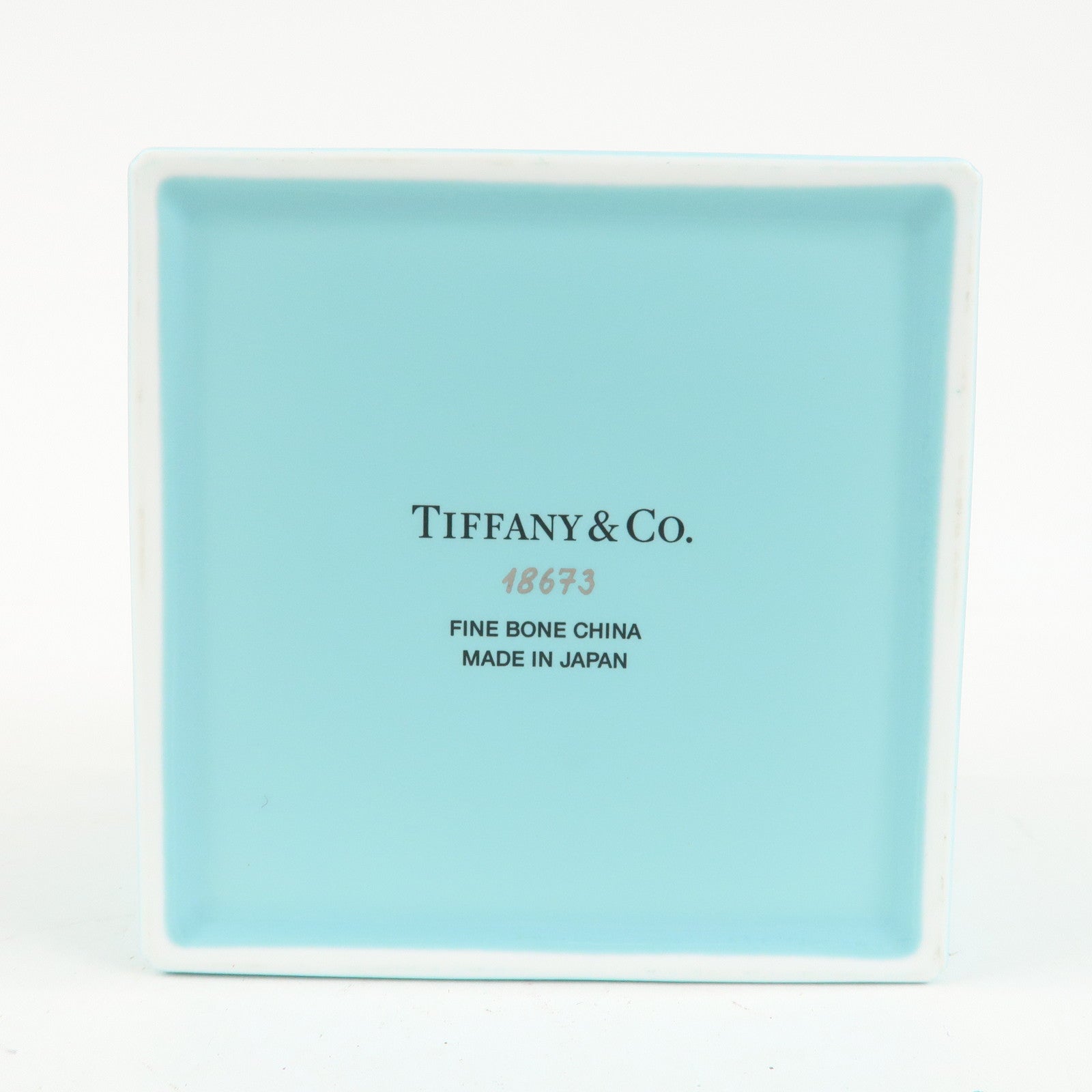 Tiffany&Co. Set of 2 Bone Ash Bone China Pottery Box Blue