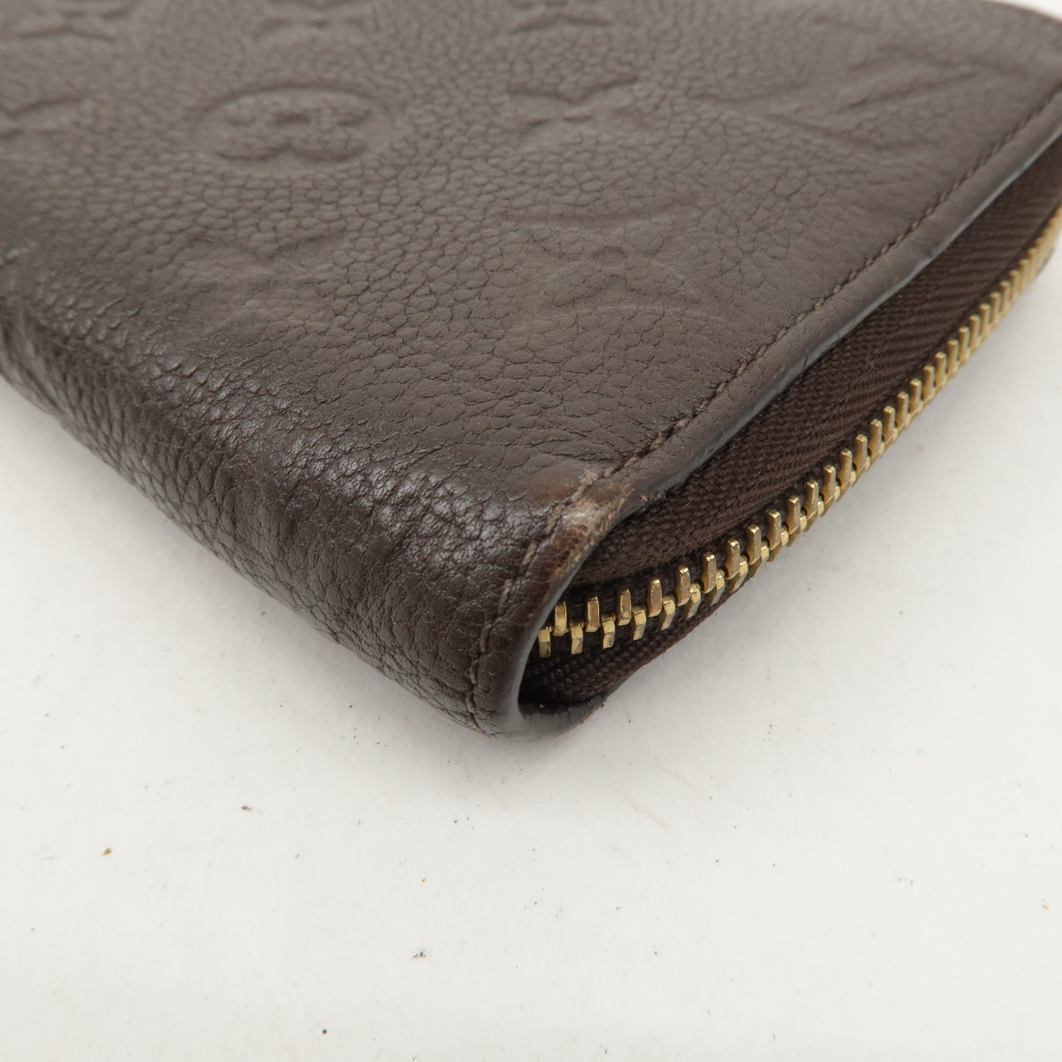 Louis Vuitton Monogram Empreinte Zippy Wallet Terre Brown M60548