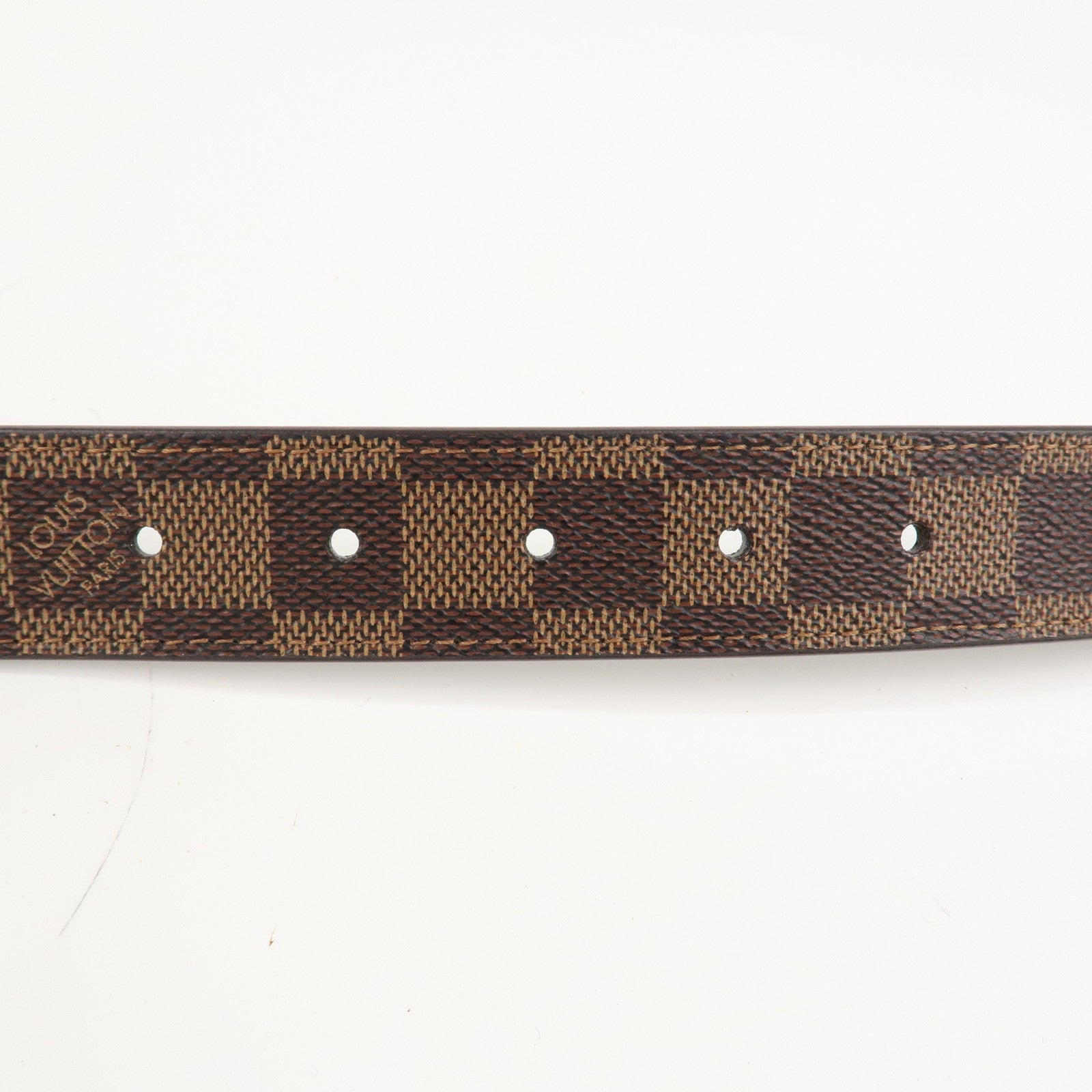 Louis Vuitton Damier Ebene Saint Tulle LV Paris Belt 80/32 M6945 Used