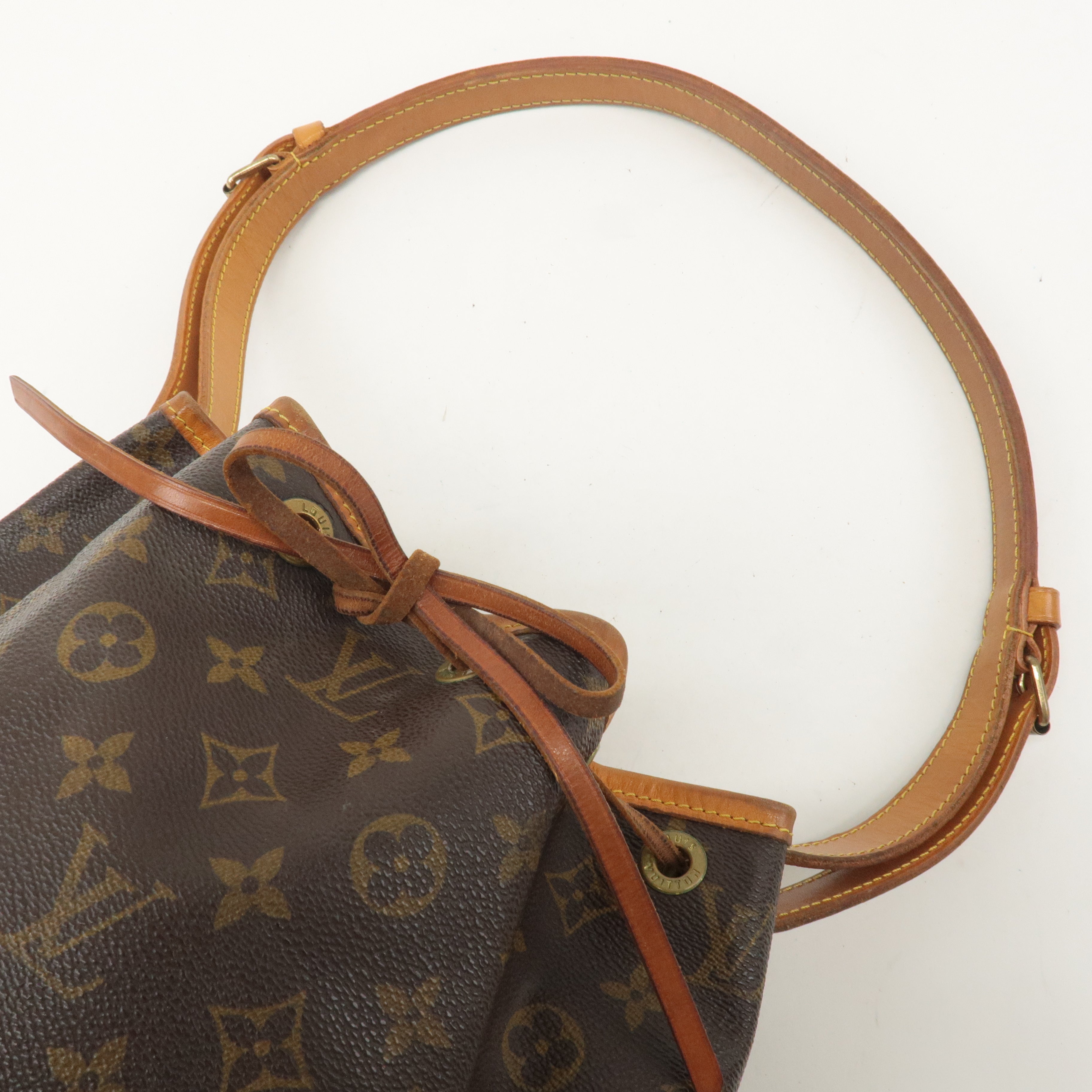 Louis Vuitton Monogram Petit Noe Shoulder Bag Brown M42226