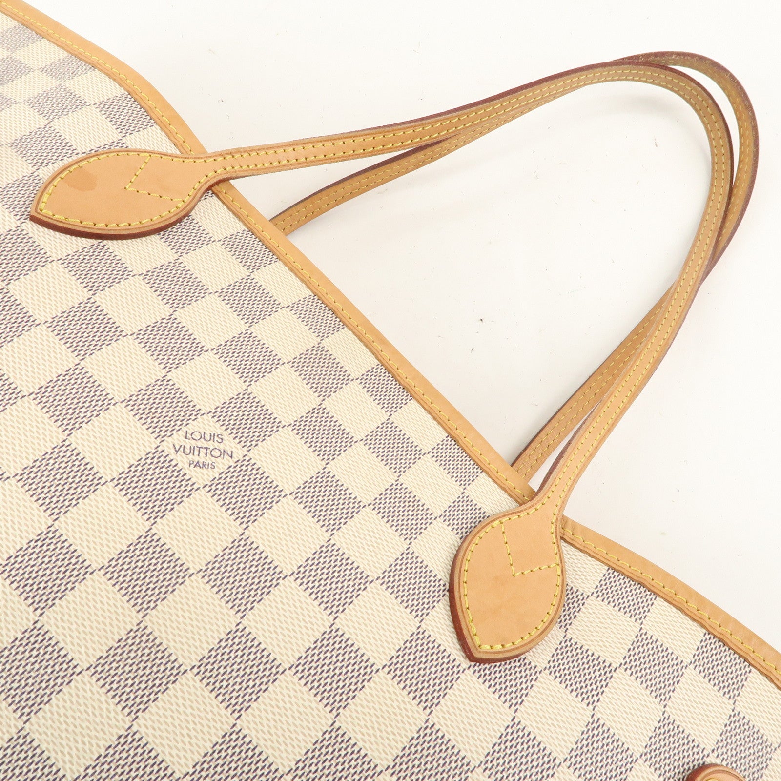 Louis Vuitton Damier Azur Neverfull MM Tote Bag Hand Bag N51107