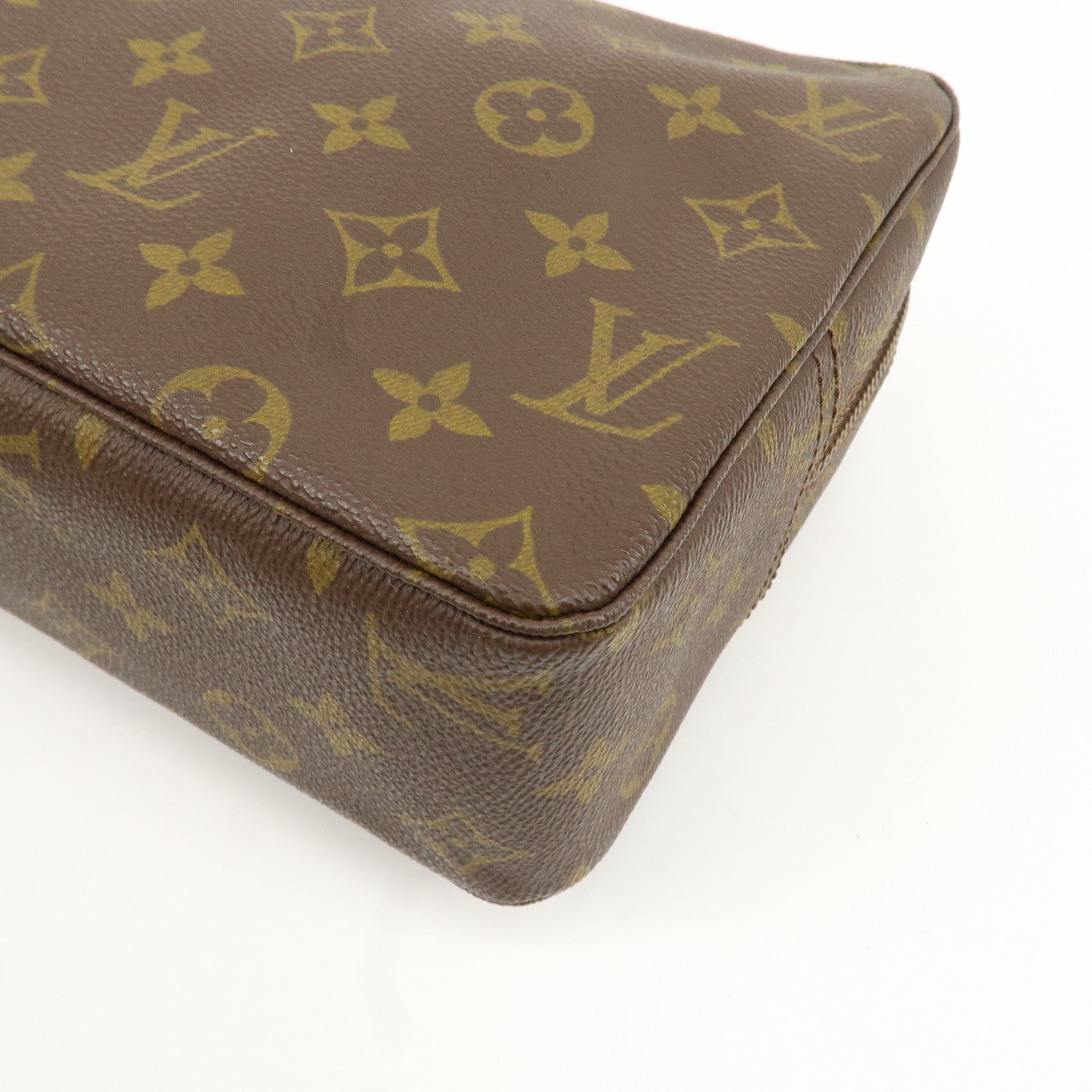 Louis Vuitton Monogram Trousse Toilette 28 Pouch Brown M47522 Used