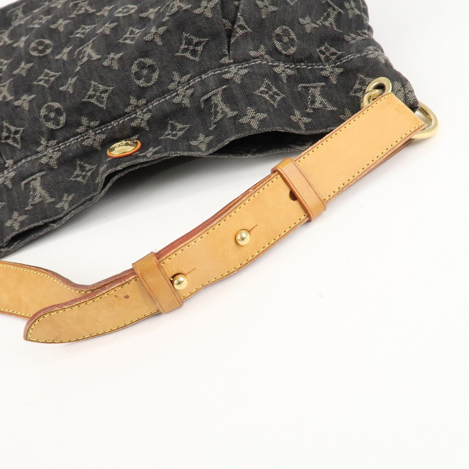 Louis Vuitton Monogram Denim Daily PM Shoulder Bag Noir M40494 Used