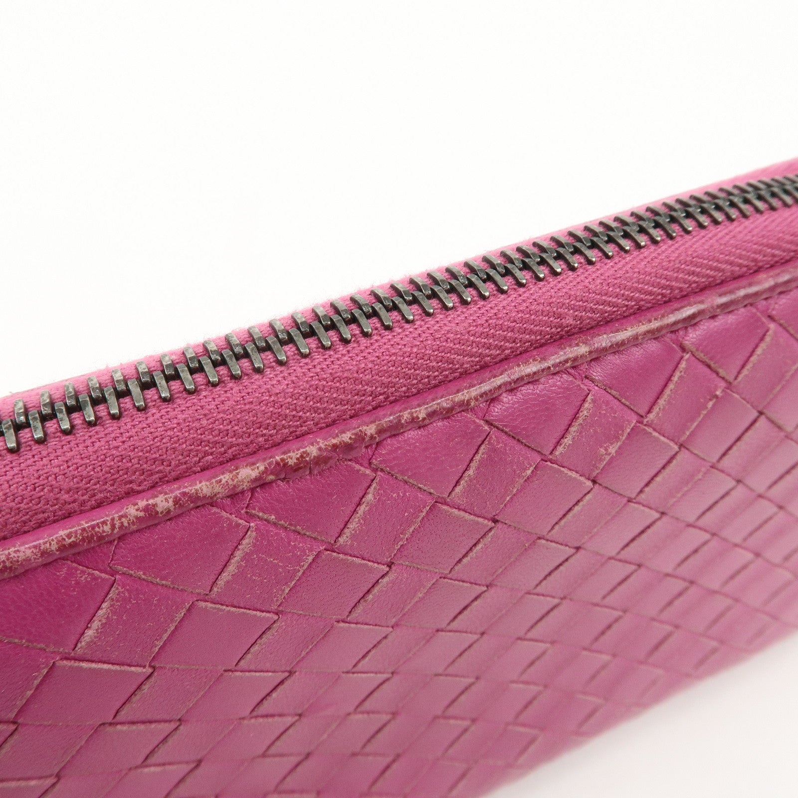 BOTTEGA VENETA Set of 2 Intrecciato Leather Wallet Pink