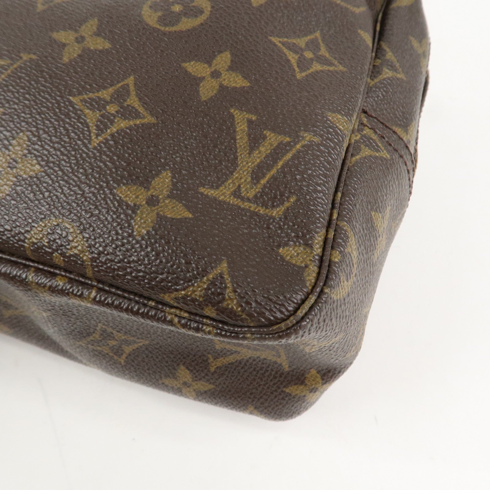 Louis Vuitton Monogram Trousse Toilette 28 Pouch Brown M47522 Used