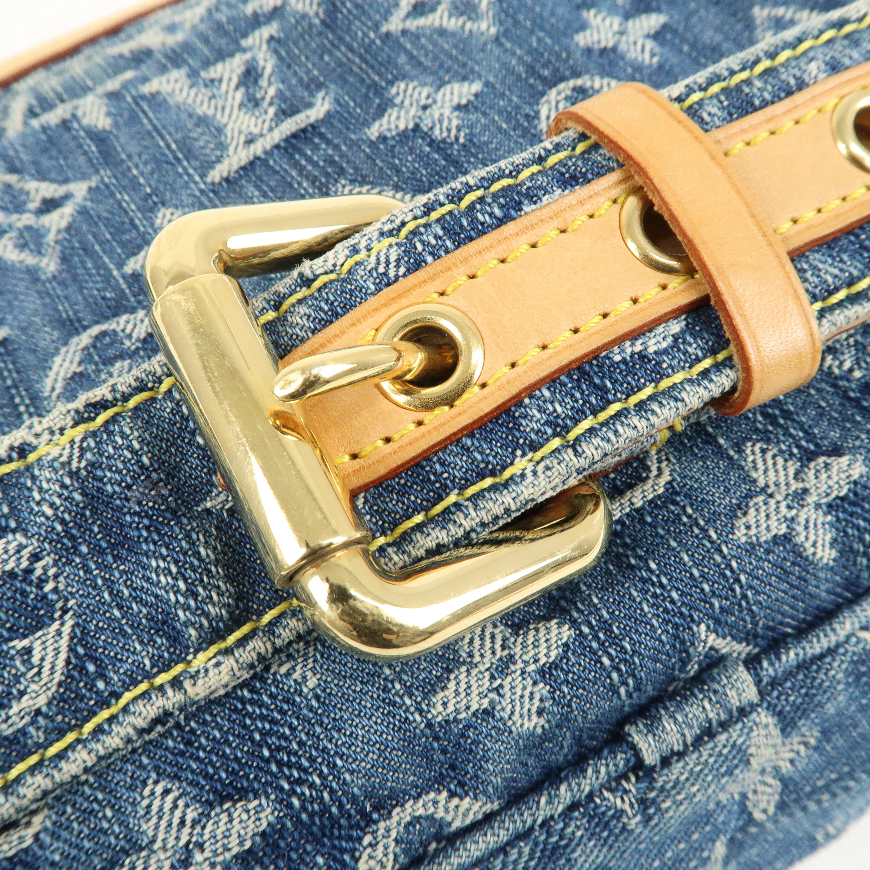 Louis Vuitton Monogram Denim Bum Bag Waist Bag Blue M95347