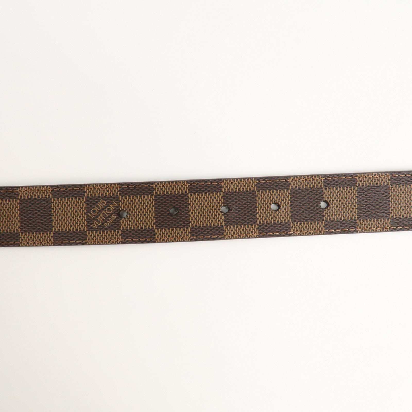 Louis Vuitton Damier Ebene Saint Tulle Carre Belt 85/34 M6944 Used