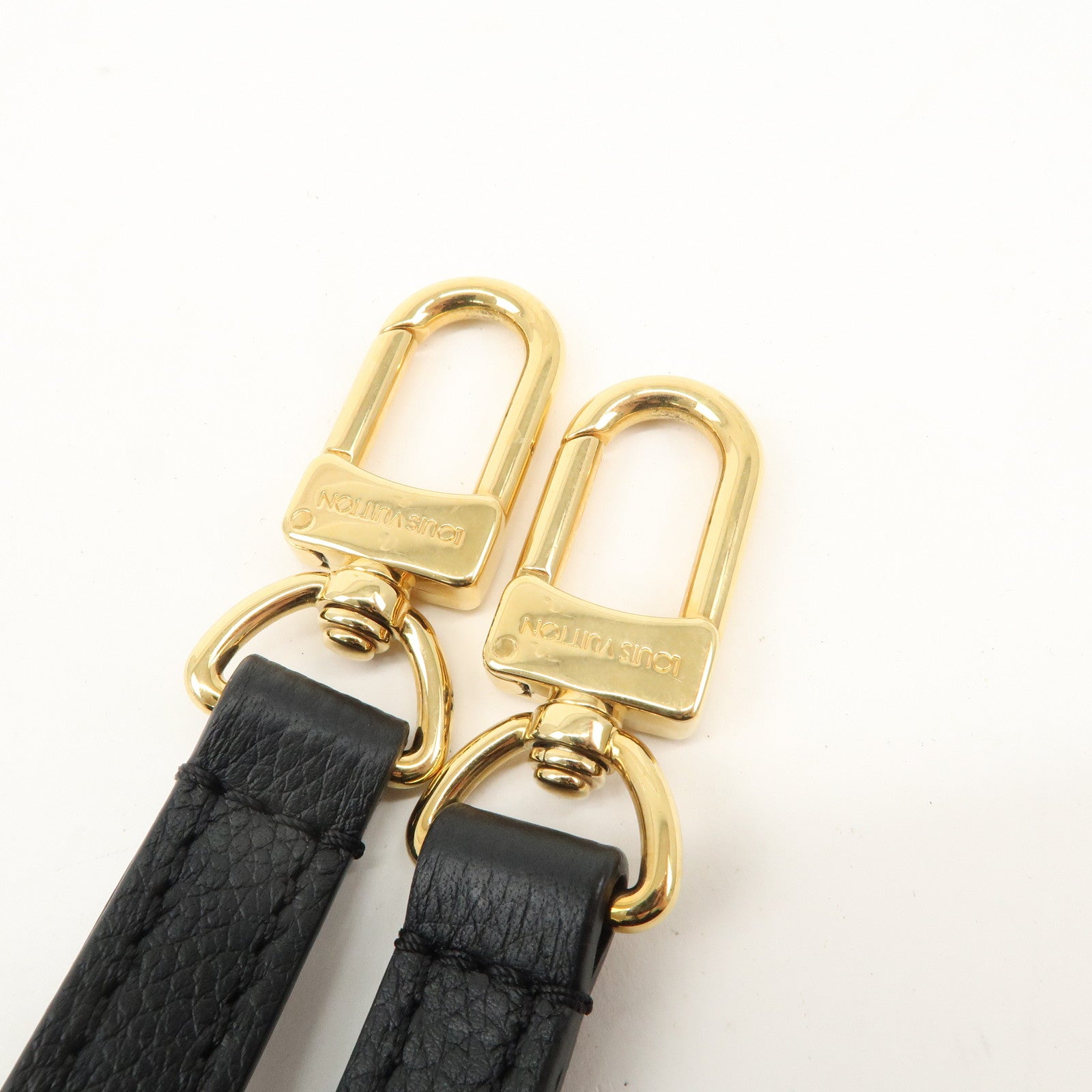 Louis Vuitton Shoulder Strap 110cm Noir Gold Hardware Used