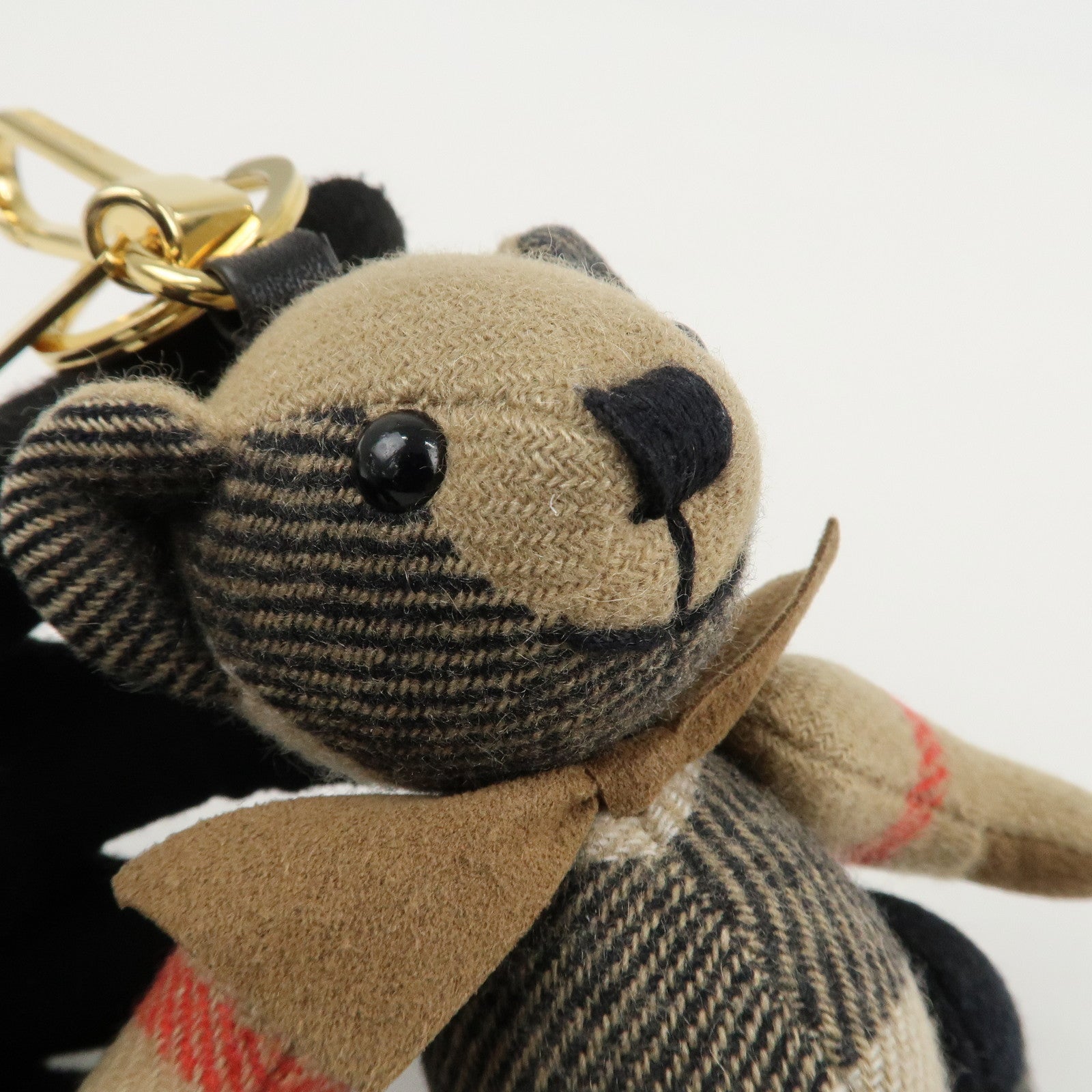 BURBERRY Thomas Bear Bag Charm Key Chain Cashmere Beige Brown