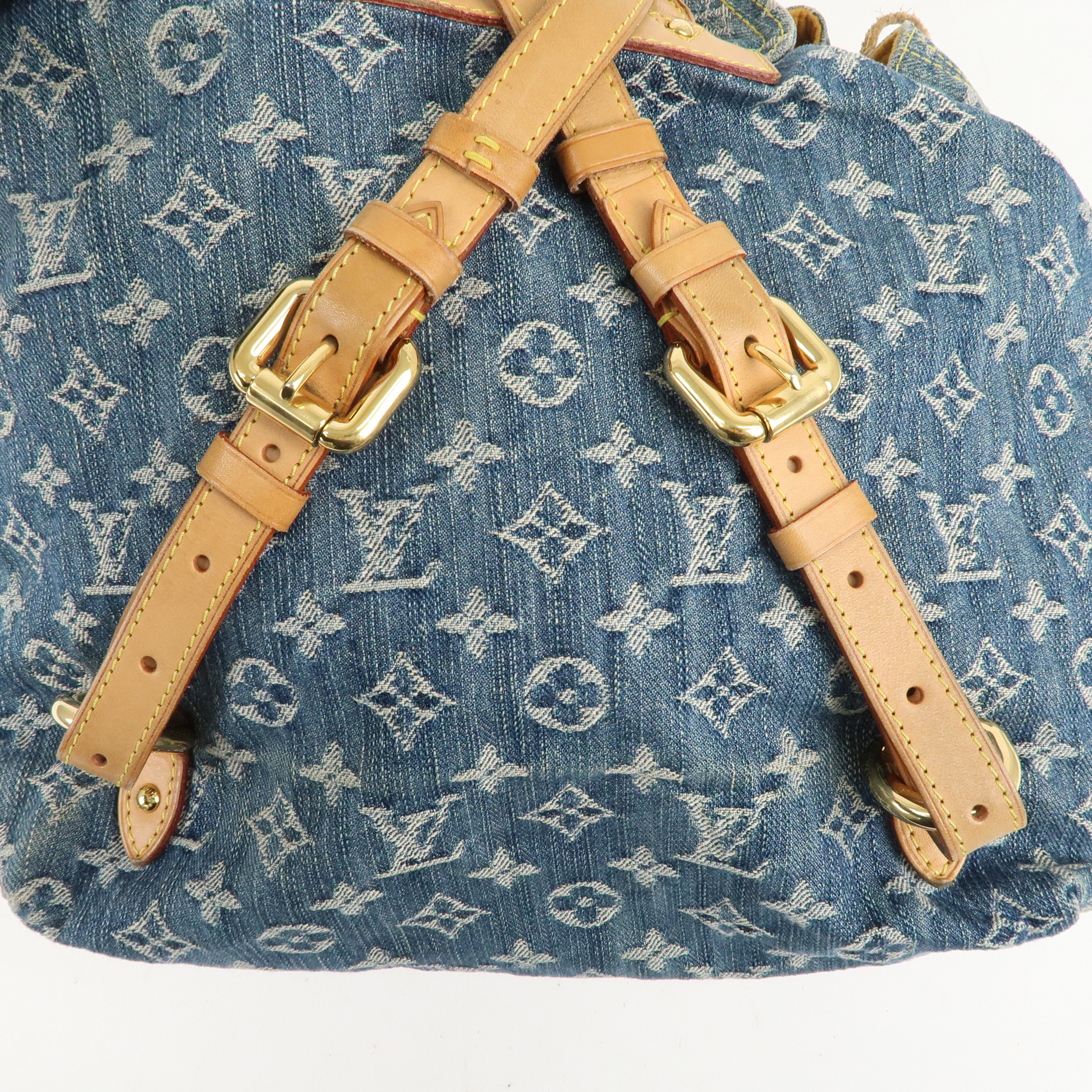 Louis Vuitton Monogram Denim Sac a Dos GM Back Pack Blue M95056