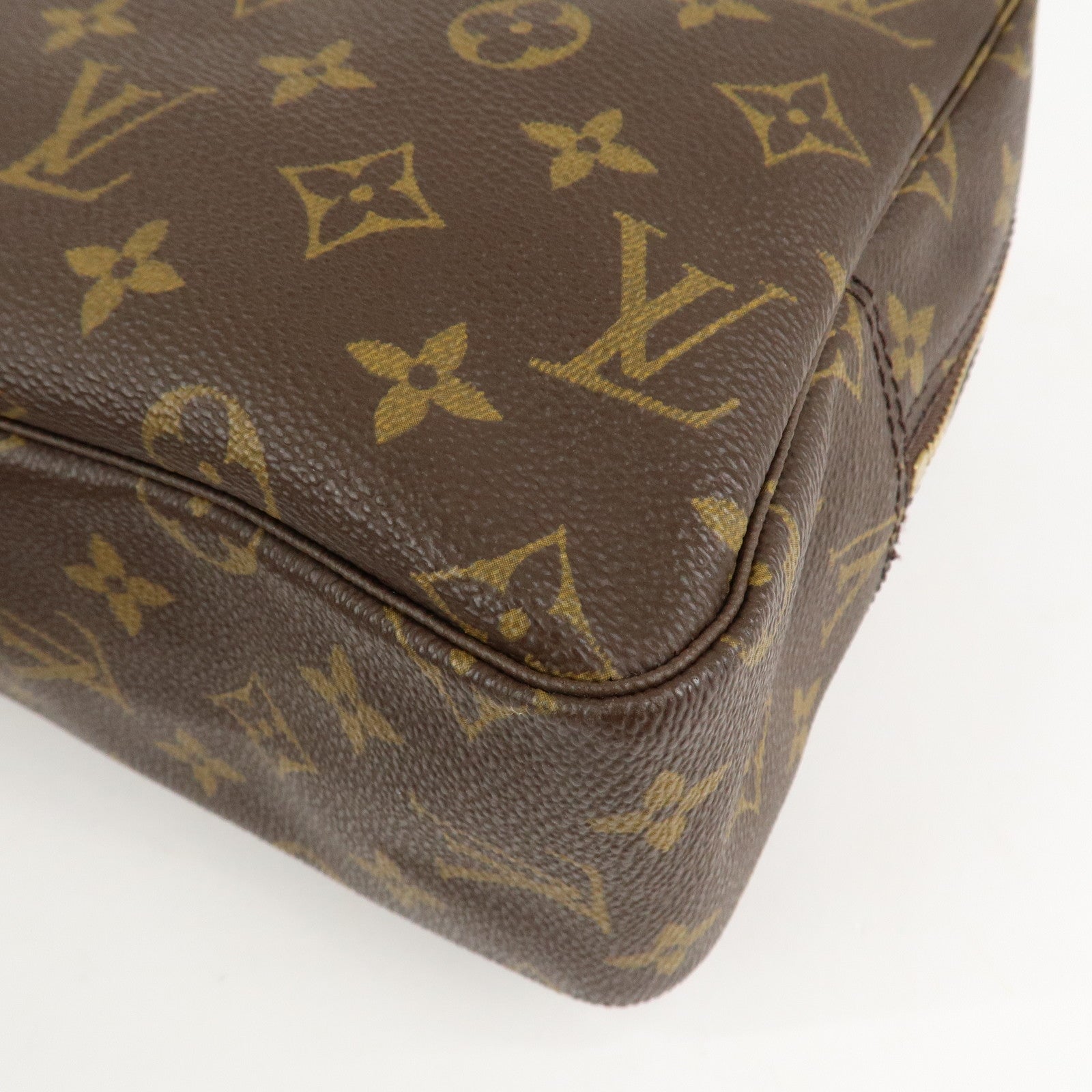 Louis Vuitton Monogram Trousse Toilette 28 Pouch Brown M47522 Used