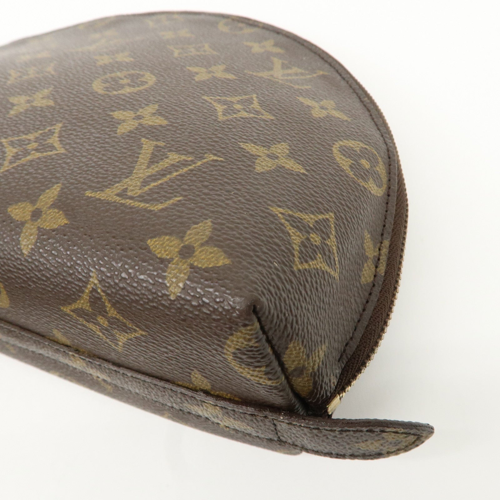 Louis Vuitton Monogram Trousse Demi Ronde Pouch M47520 Used