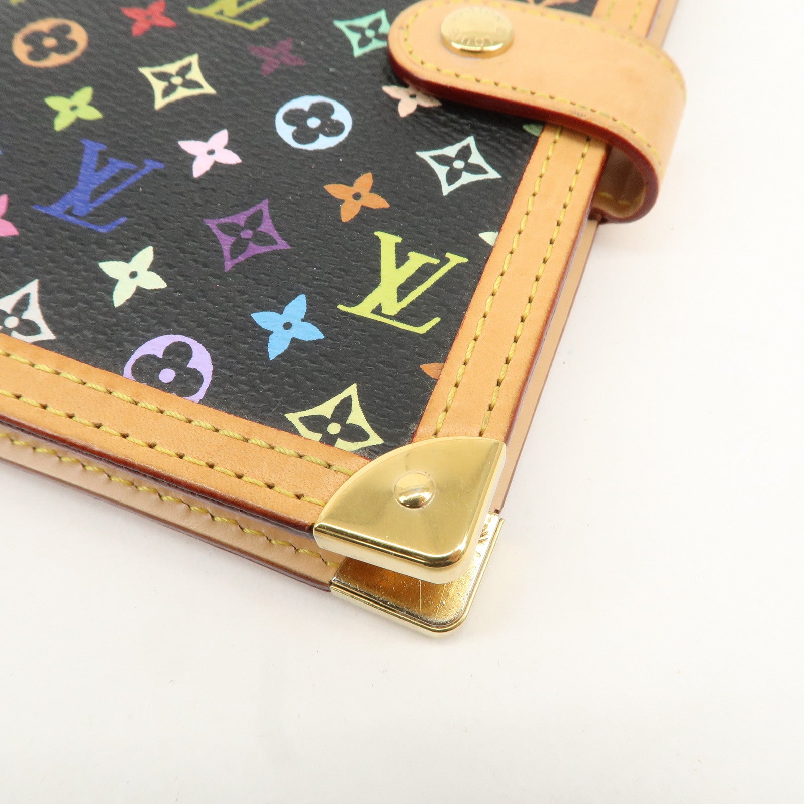 Louis Vuitton Monogram Multi Color Agenda PM Planner Cover R20895 Used