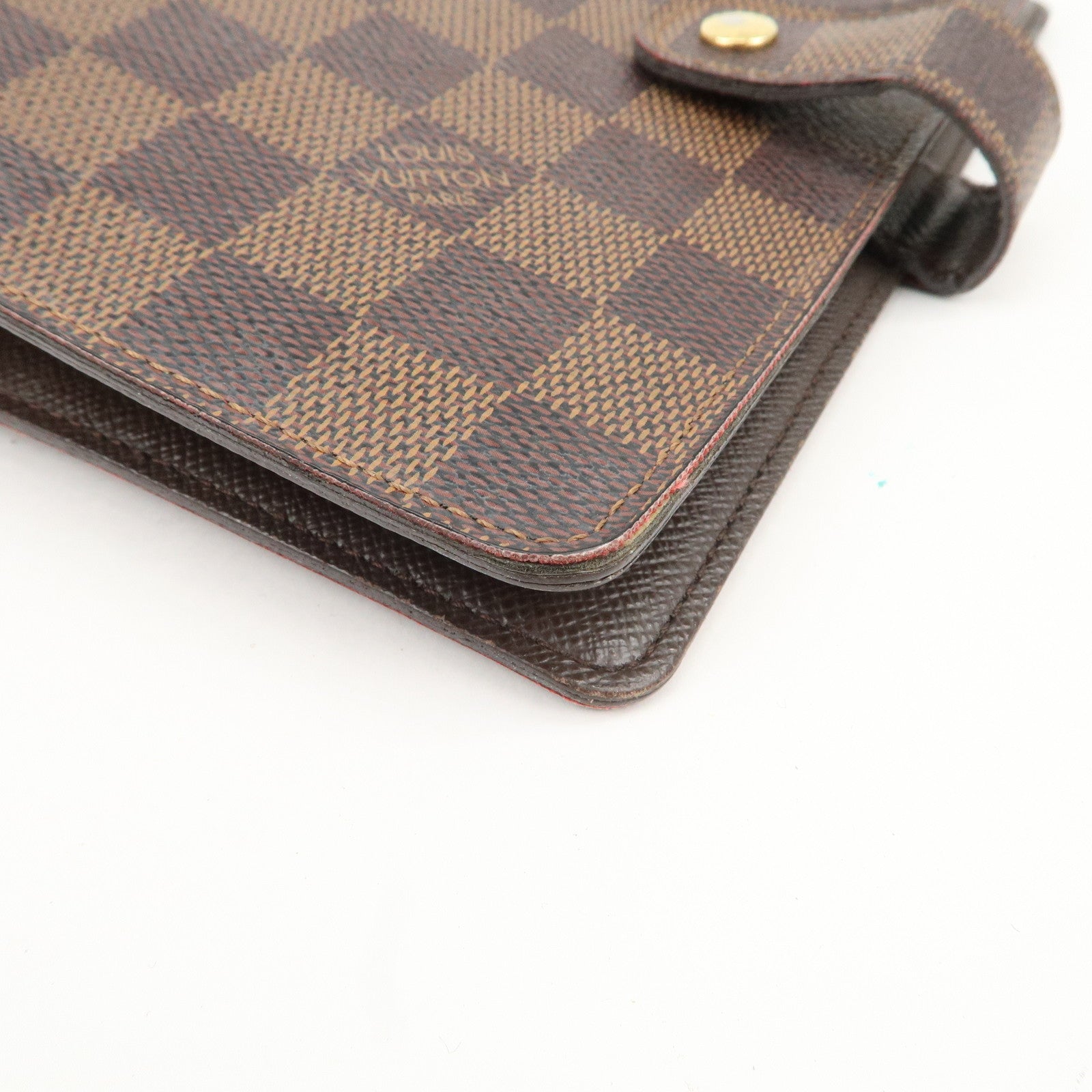 Louis Vuitton Damier Ebene Canvas Agenda MM Planner Cover R20240 Used