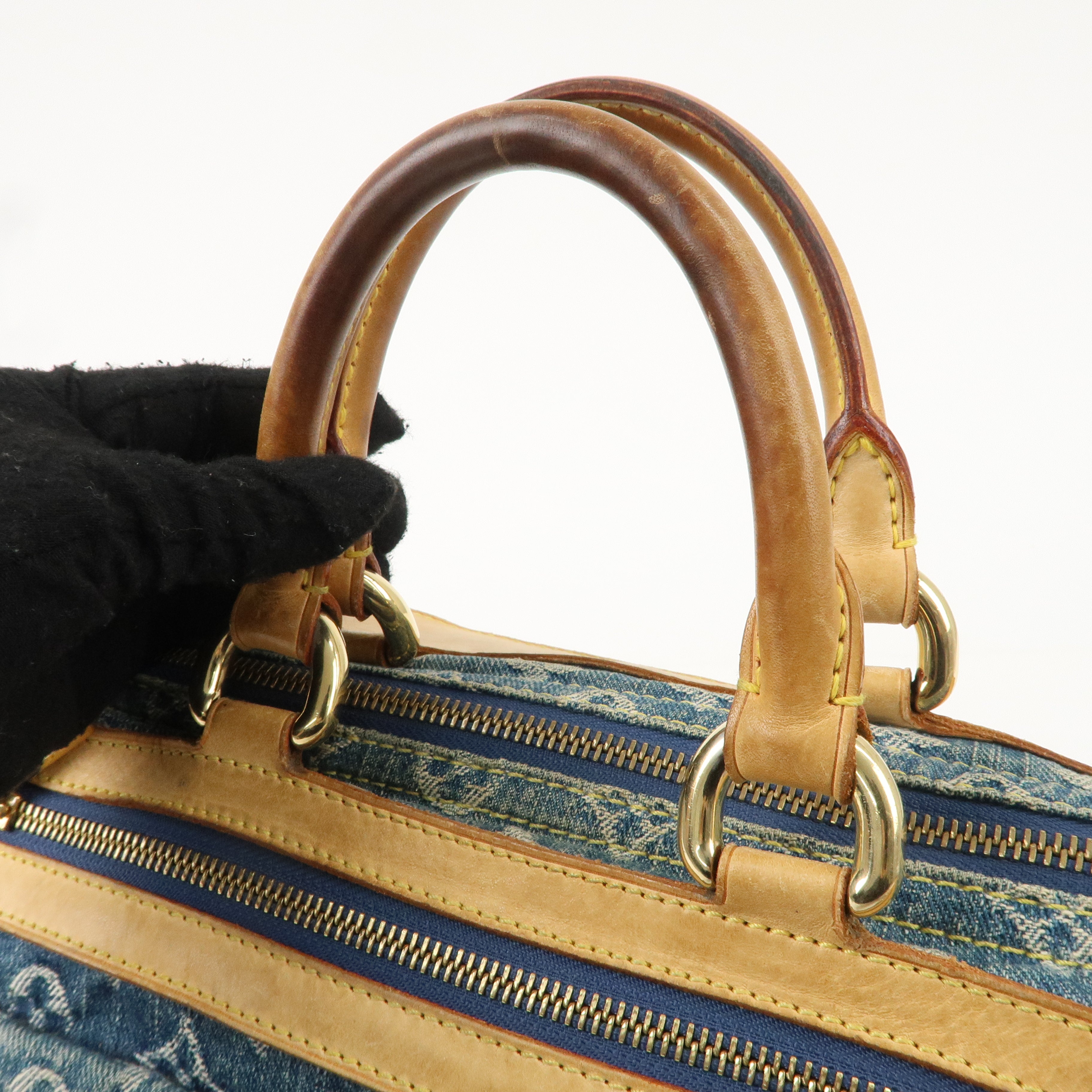 Louis Vuitton Monogram Denim Neo Speedy Boston Bag Blue M95019