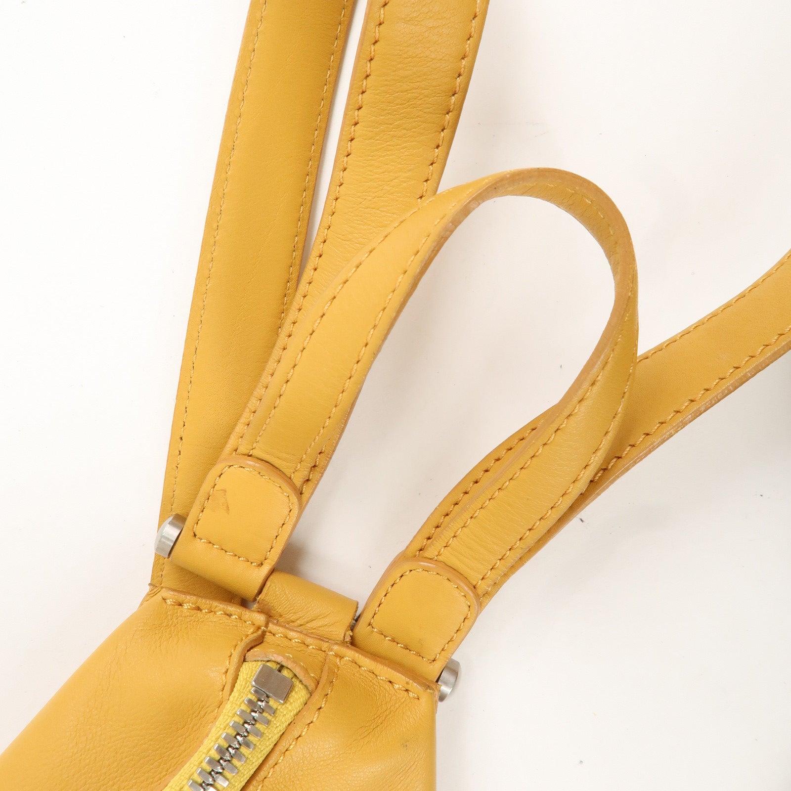 LOEWE Leather Anton Backpack Rucksack Bag Shoulder Bag Yellow