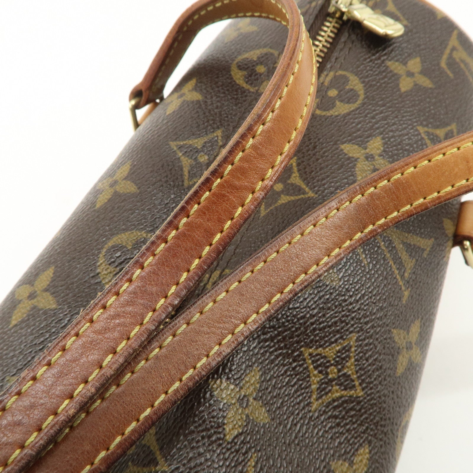 Louis Vuitton Monogram Papillon 26 Hand Bag M51386 Brown Used